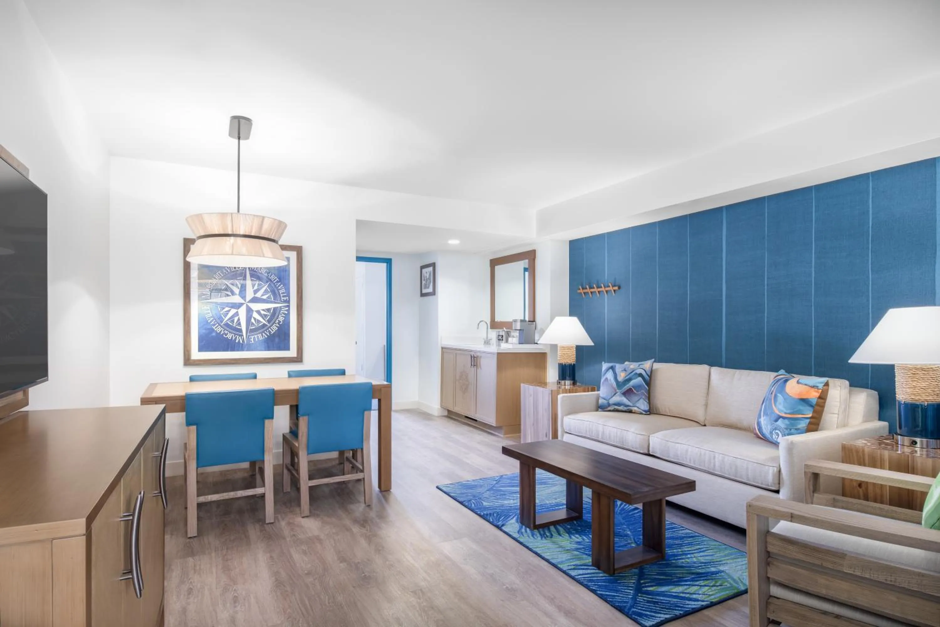 Living room in Margaritaville Resort Lake Tahoe