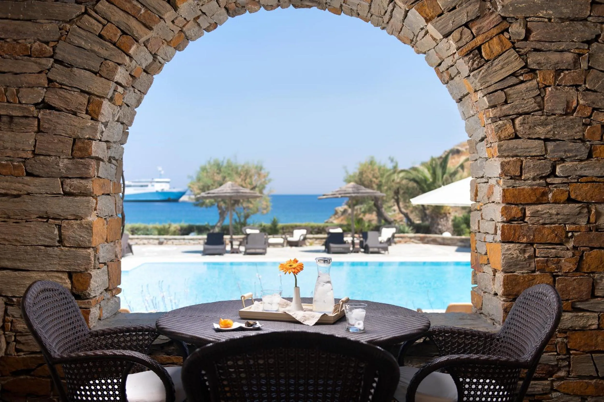 Balcony/Terrace in Porto Kea Suites by Sandglass