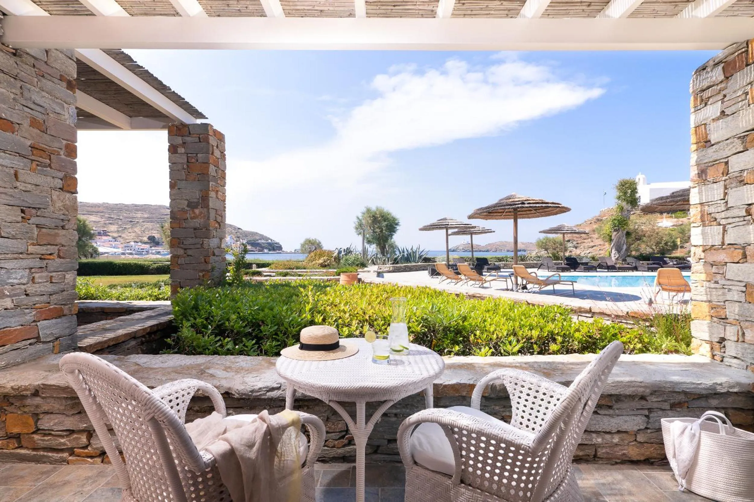 Balcony/Terrace in Porto Kea Suites by Sandglass