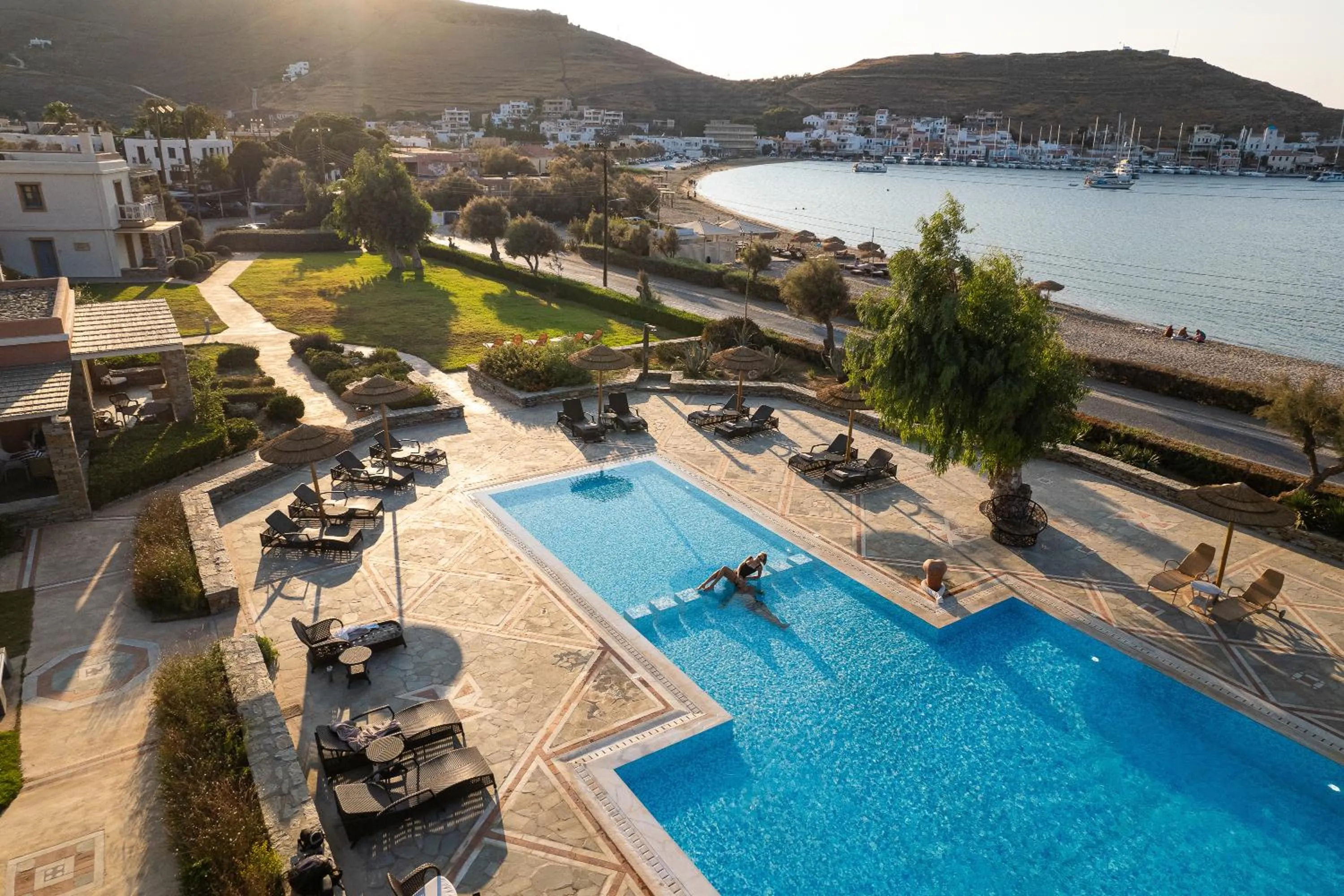 Swimming pool in Porto Kea Suites by Sandglass