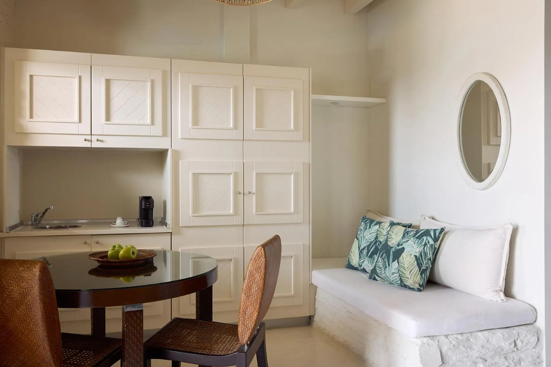 Dining area in Porto Kea Suites by Sandglass