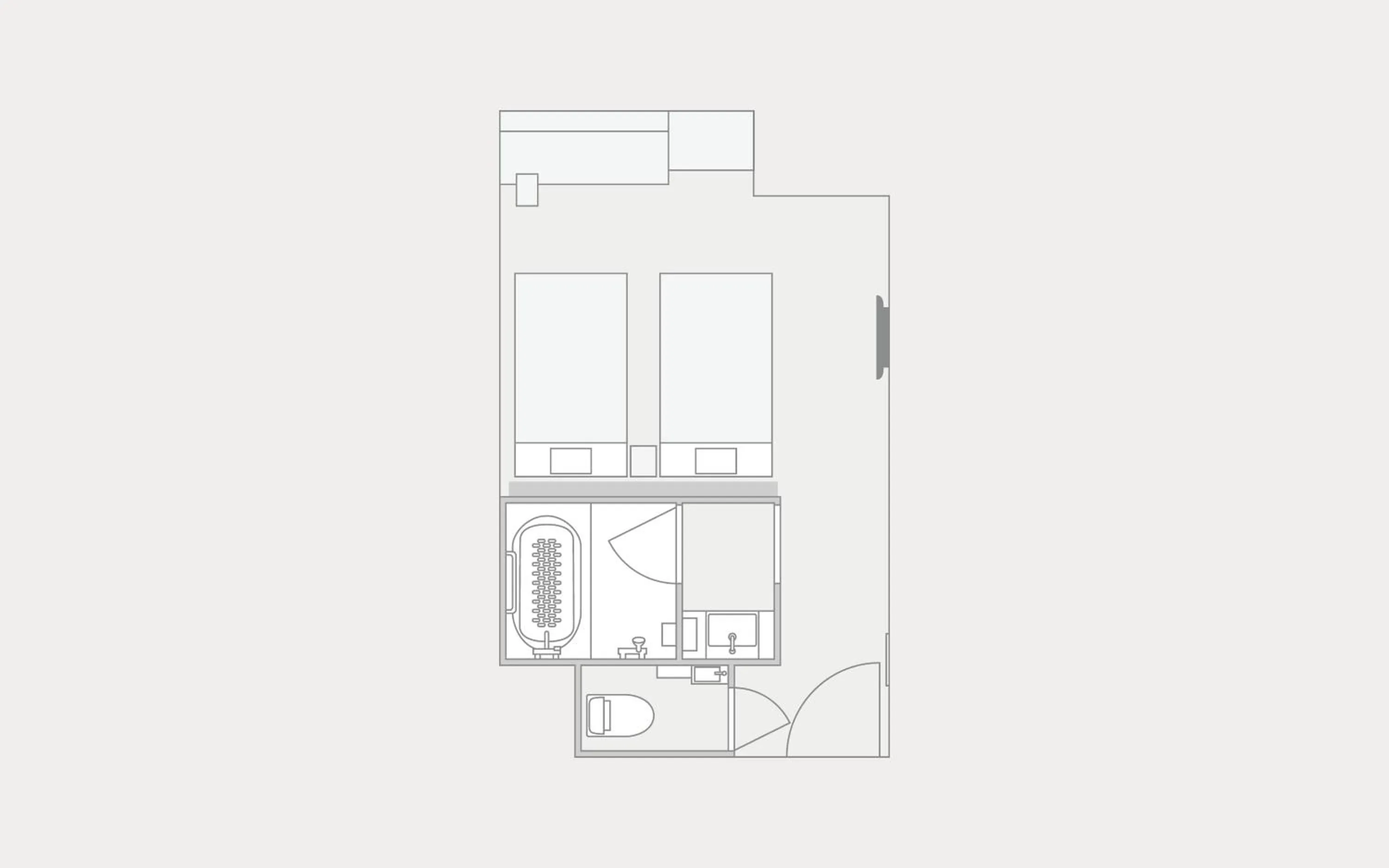 Floor plan in karaksa hotel grande Shin-Osaka Tower