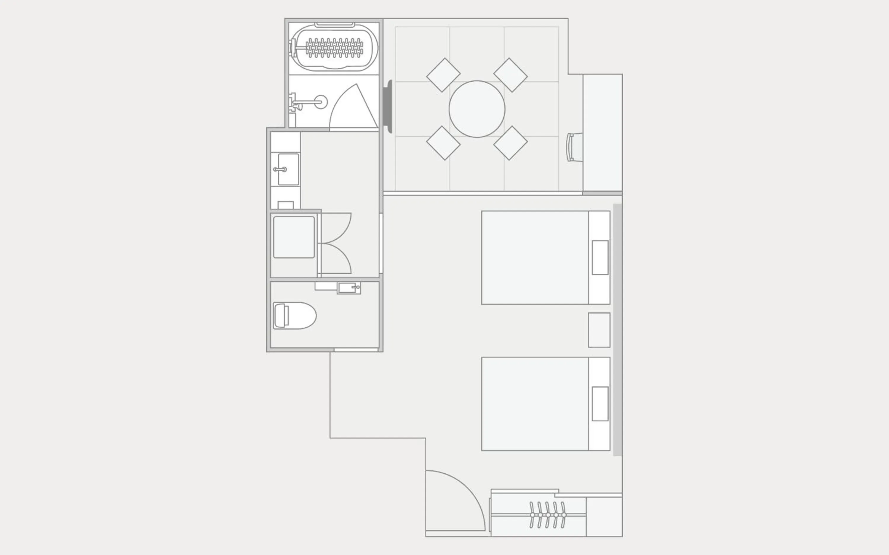 Floor plan in karaksa hotel grande Shin-Osaka Tower