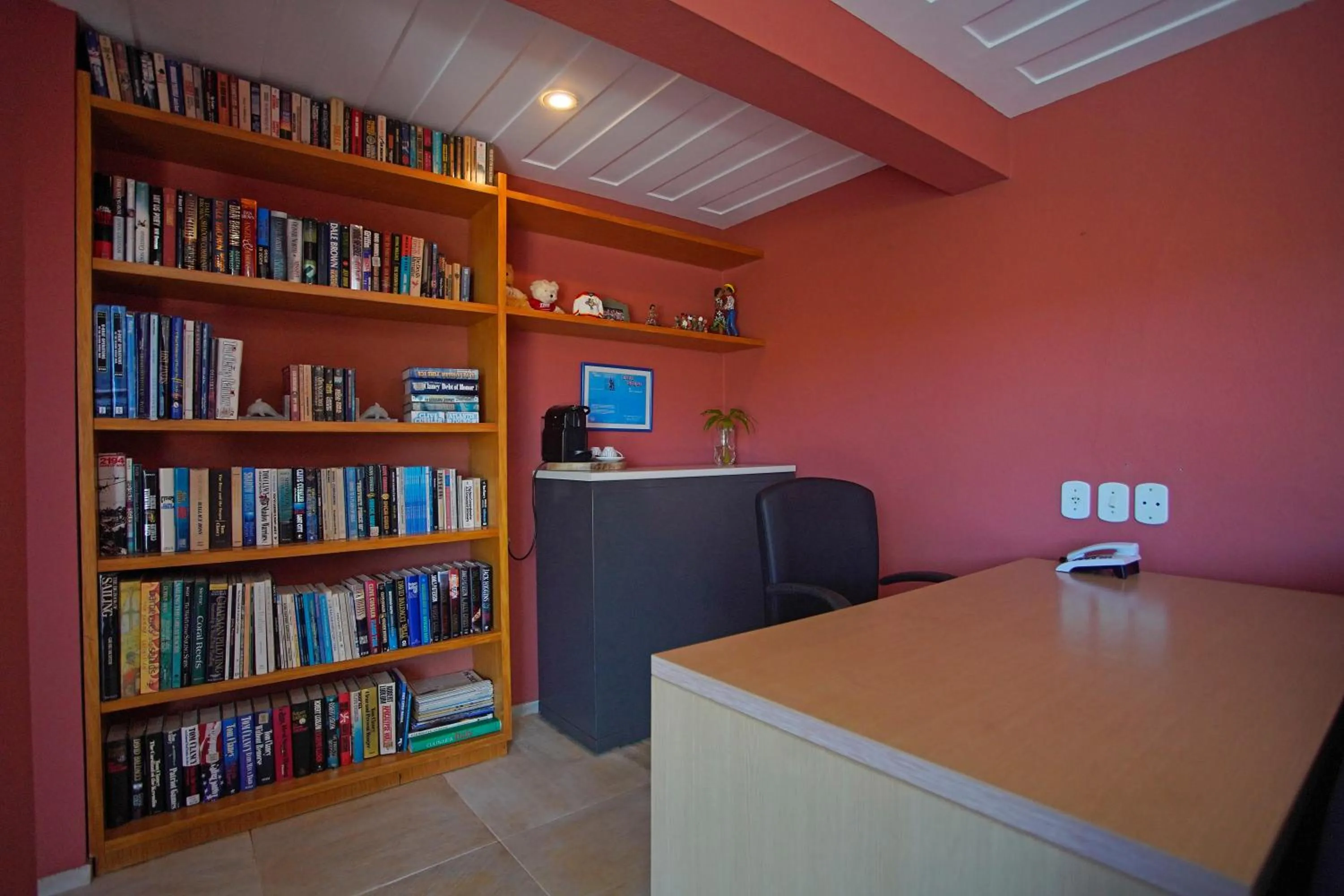 Library in Cliffside Luxury Inn