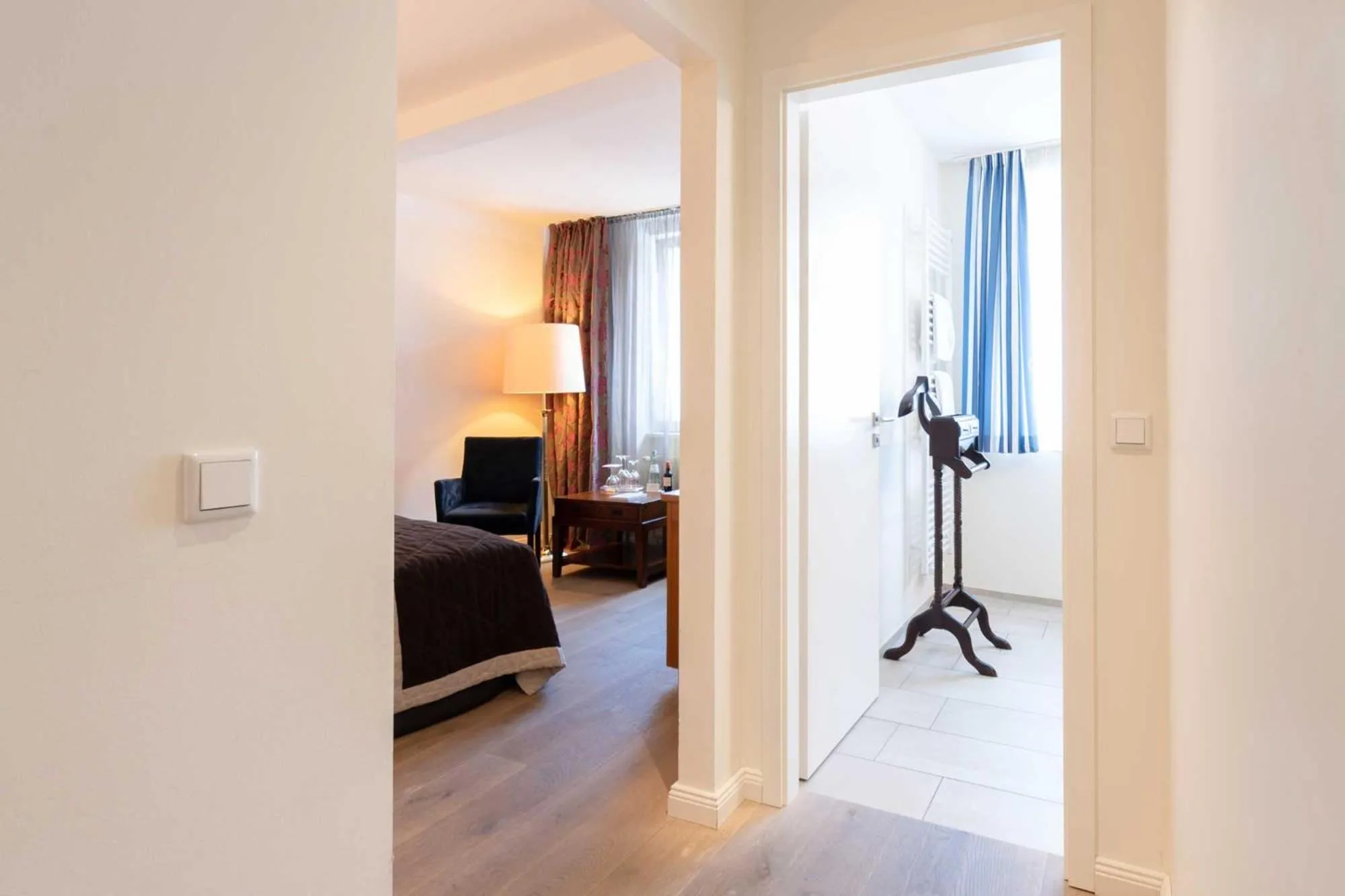 Bed in Romantik Hotel Walhalla