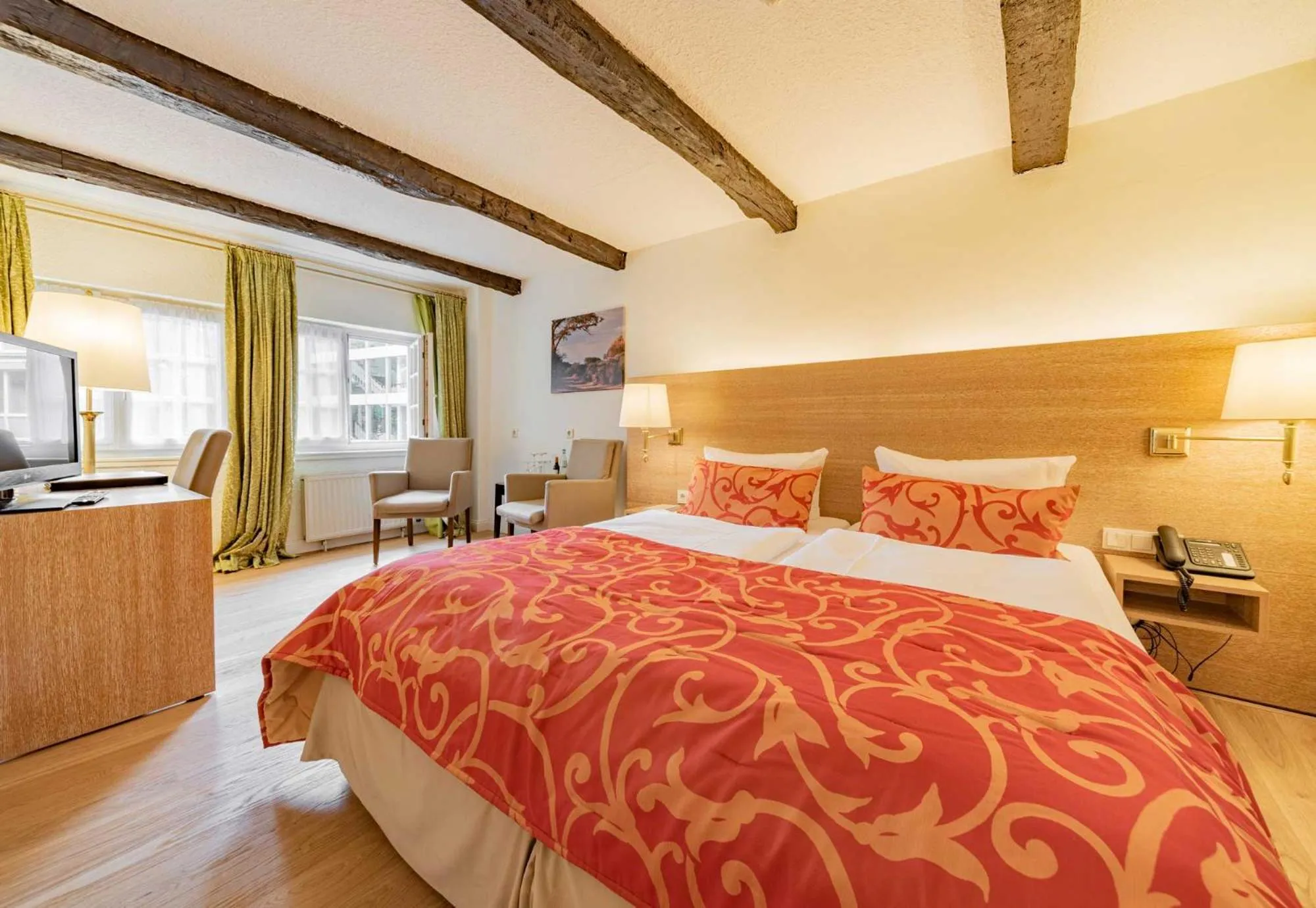 Bedroom, Bed in Romantik Hotel Walhalla