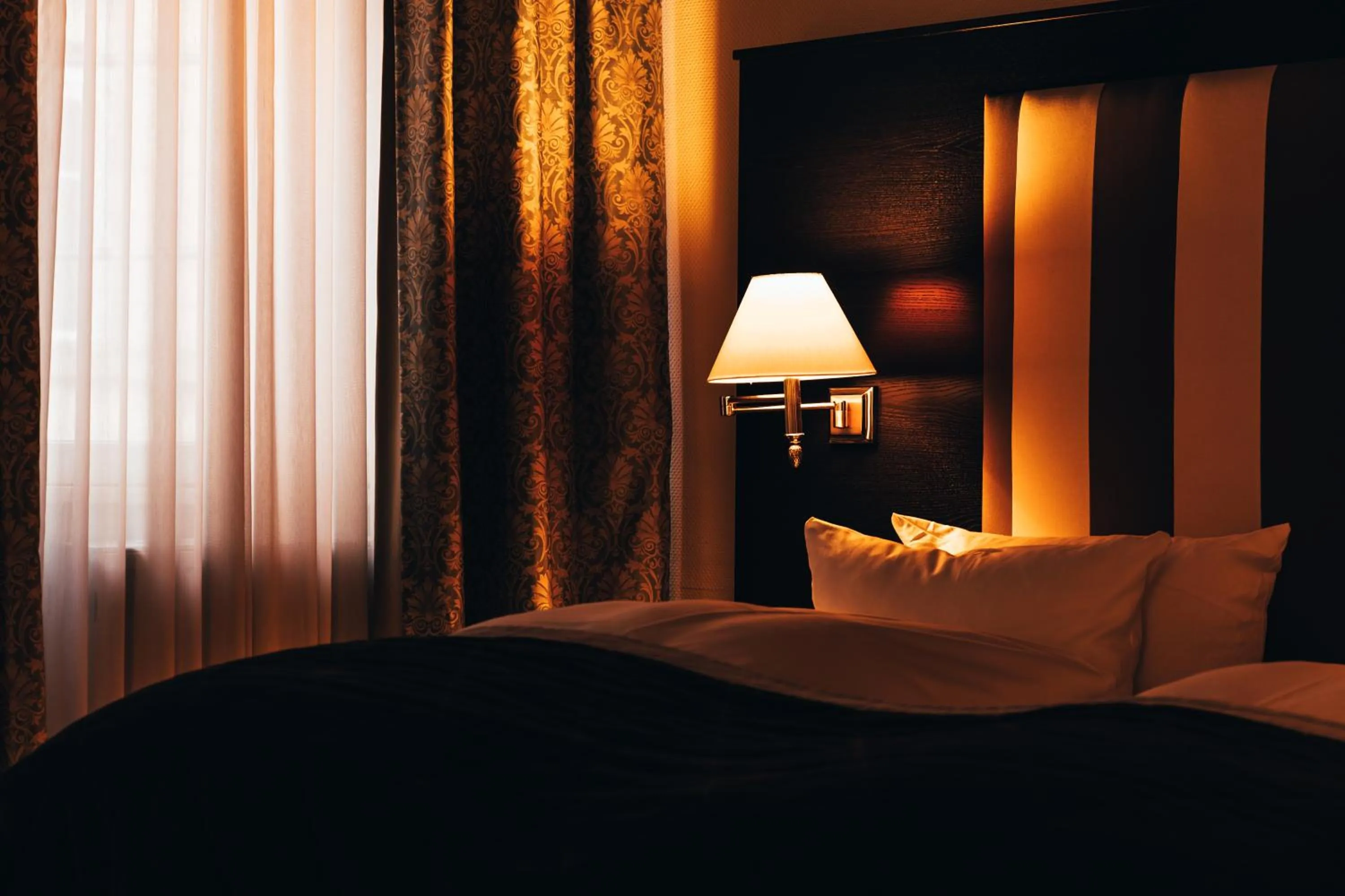 Decorative detail, Bed in Romantik Hotel Walhalla