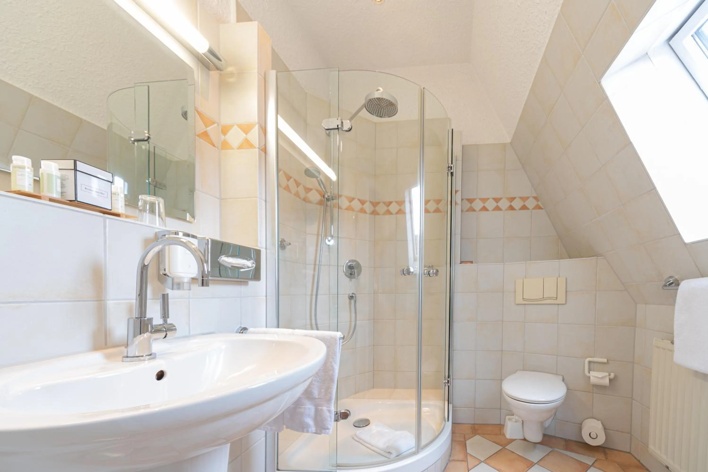 Bathroom in Romantik Hotel Walhalla