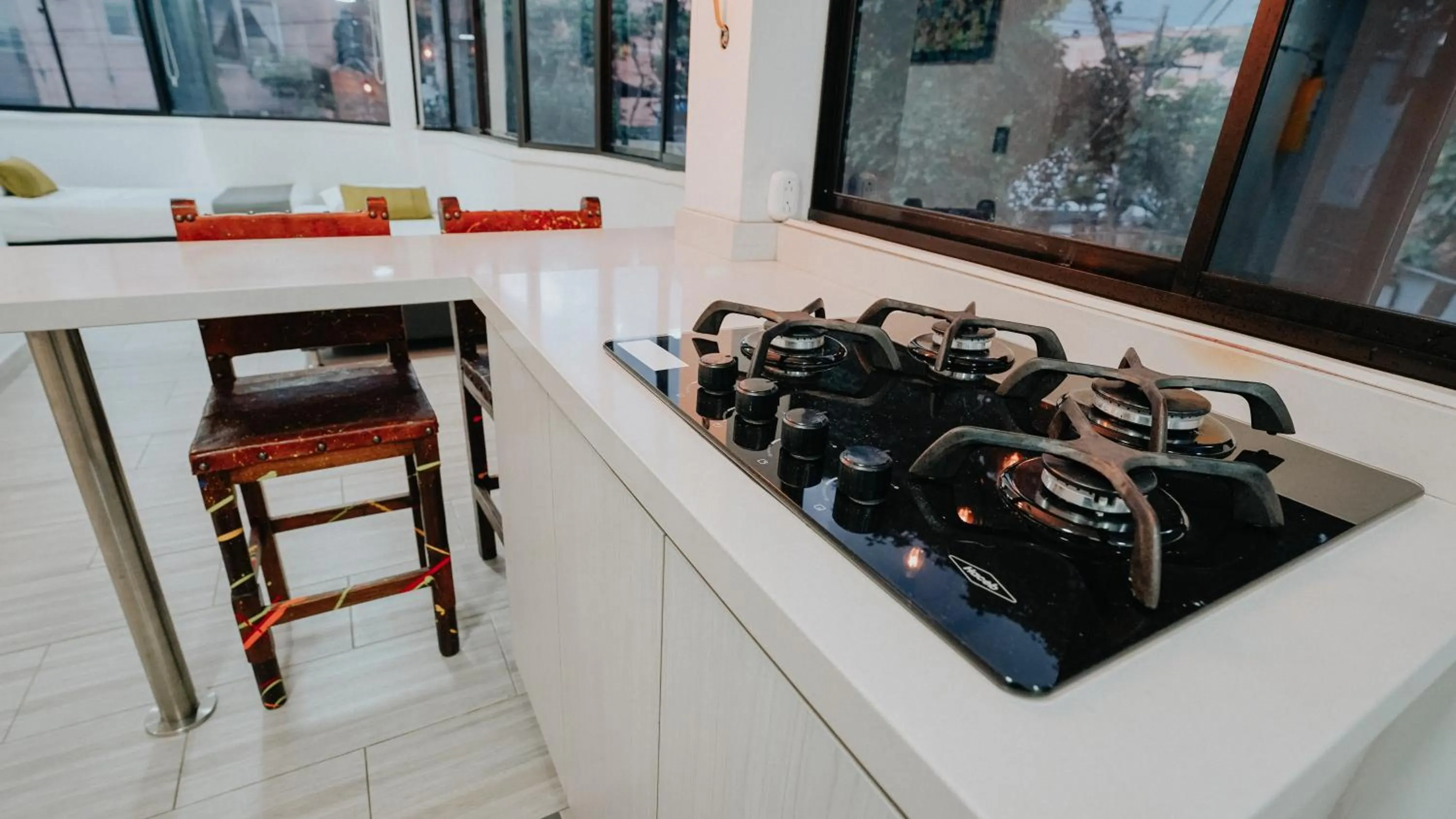 stove in Hotel Balcones del Estadio