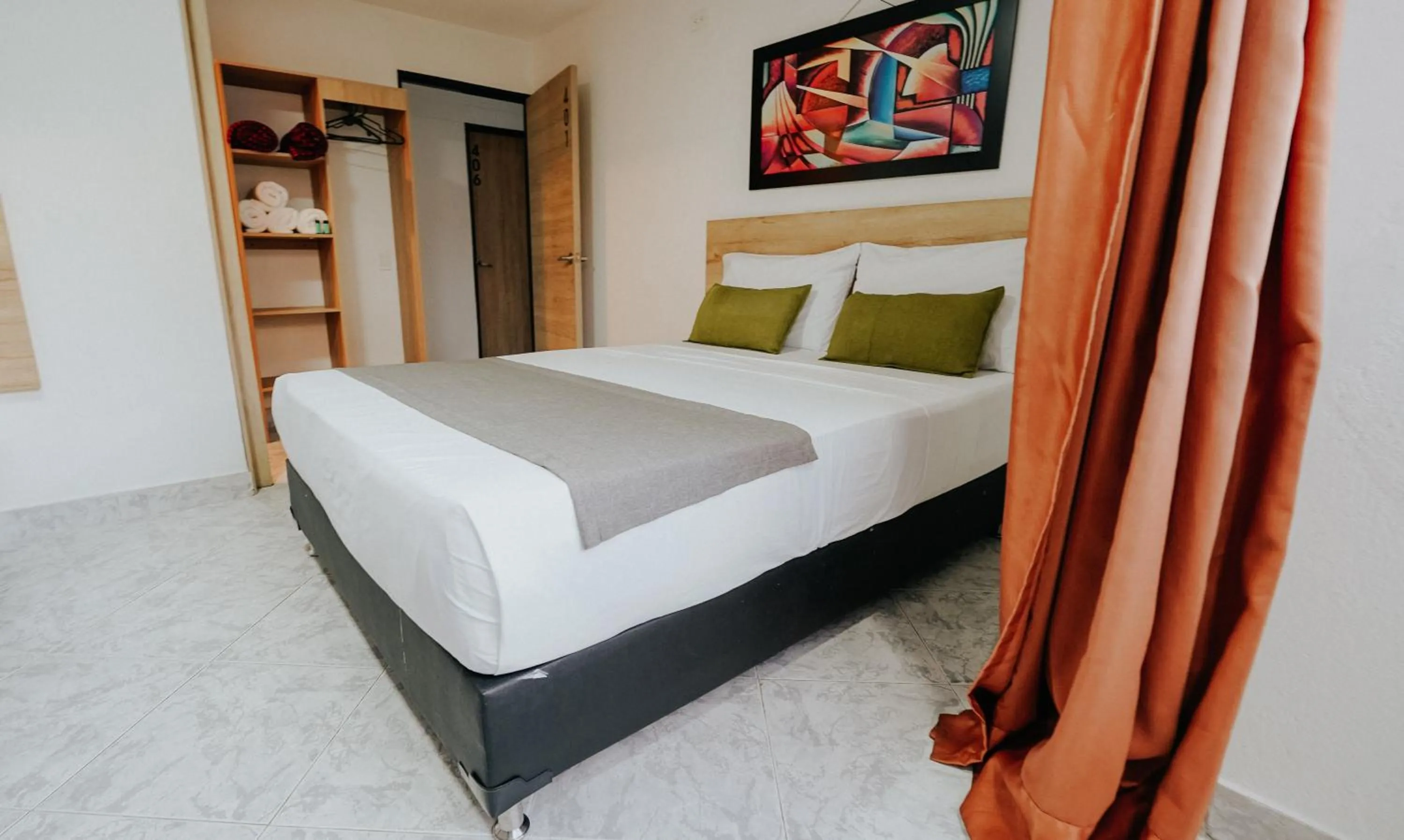 Bed in Hotel Balcones del Estadio