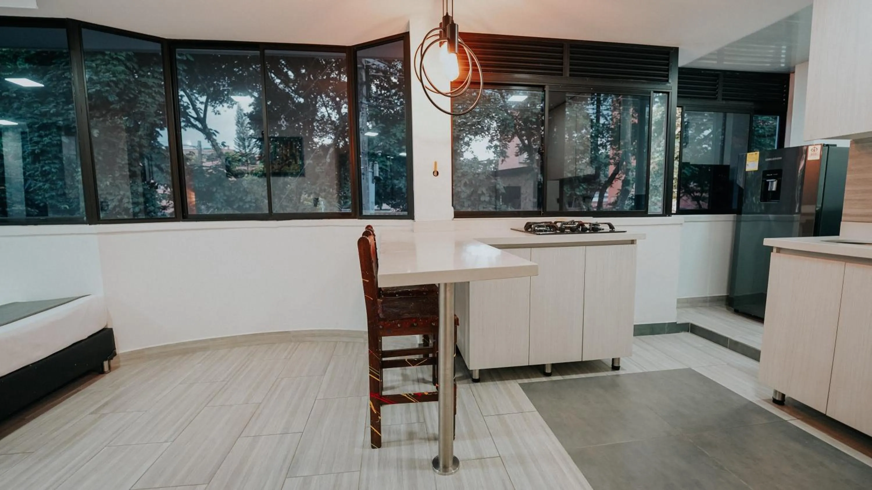 Kitchen or kitchenette in Hotel Balcones del Estadio