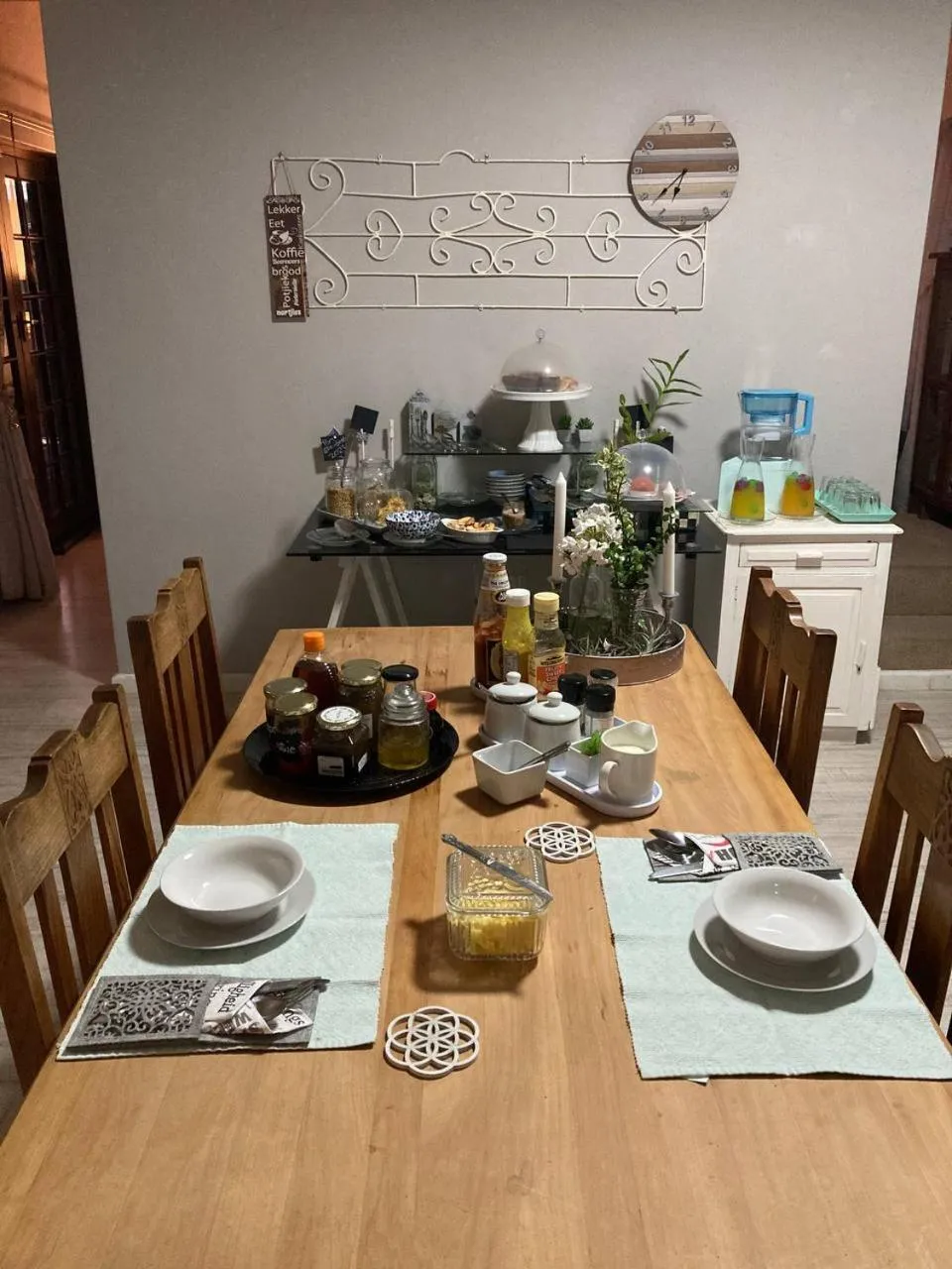 Dining area in 57 On Wellington Accommodation