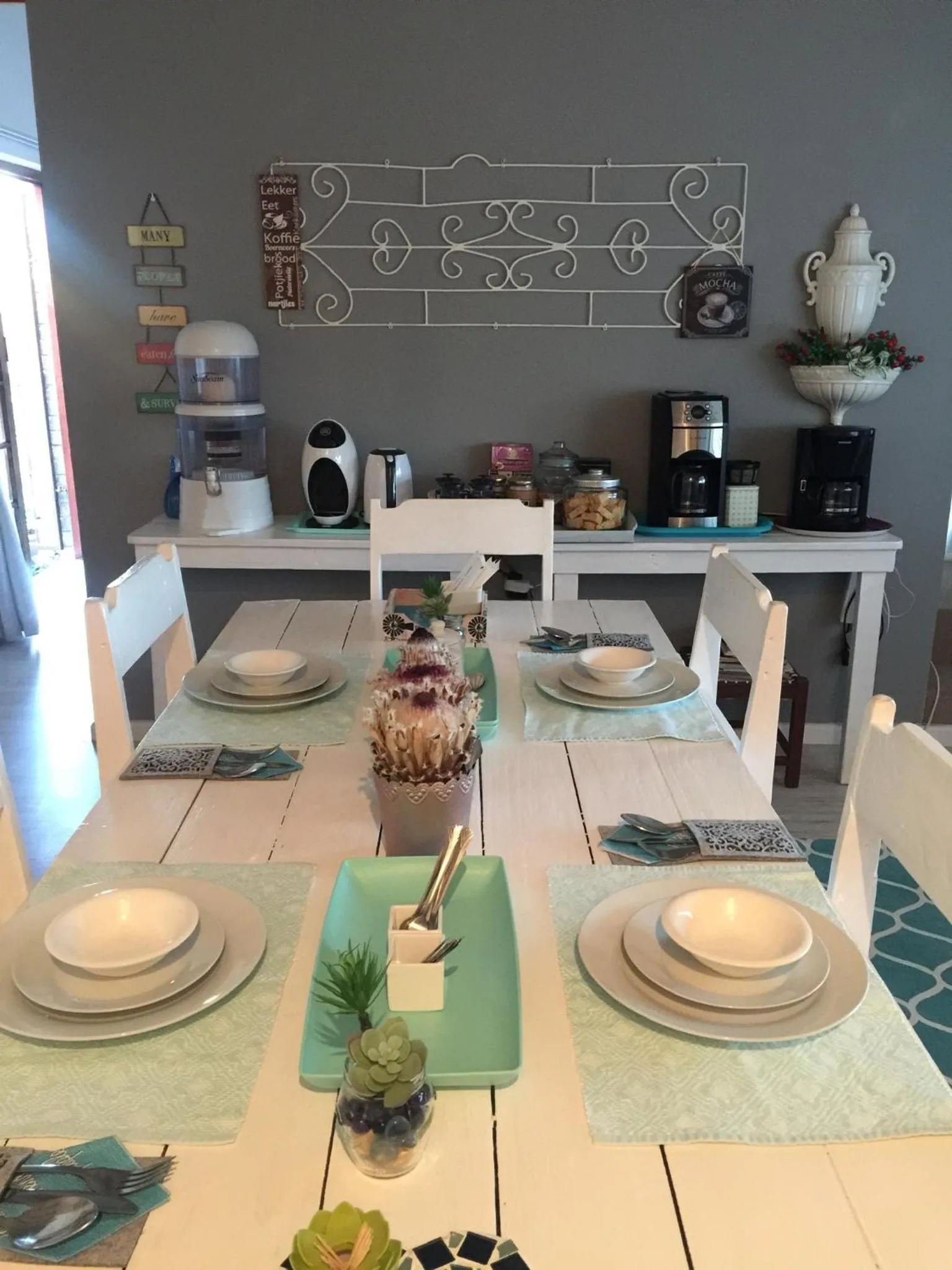 Dining area in 57 On Wellington Accommodation