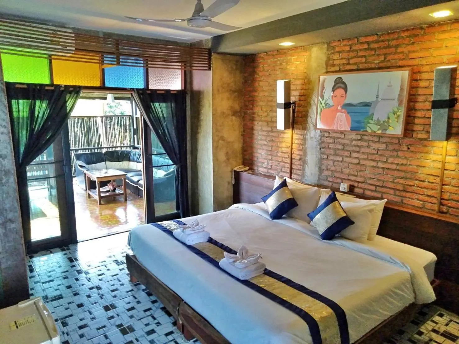 Photo of the whole room, Bed in De Wiang Kum Kam