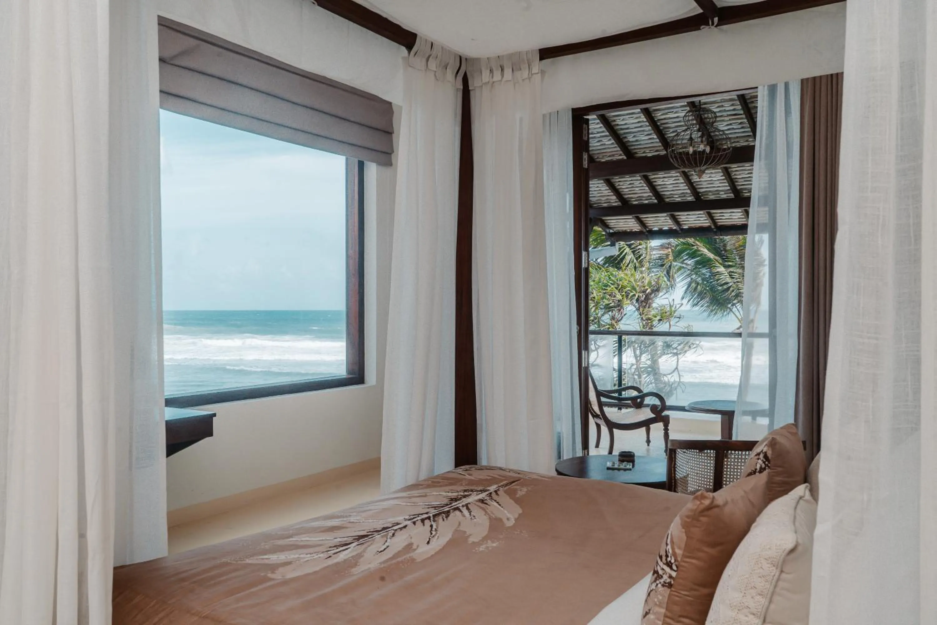 Sea view, Bed in Mosvold Villa