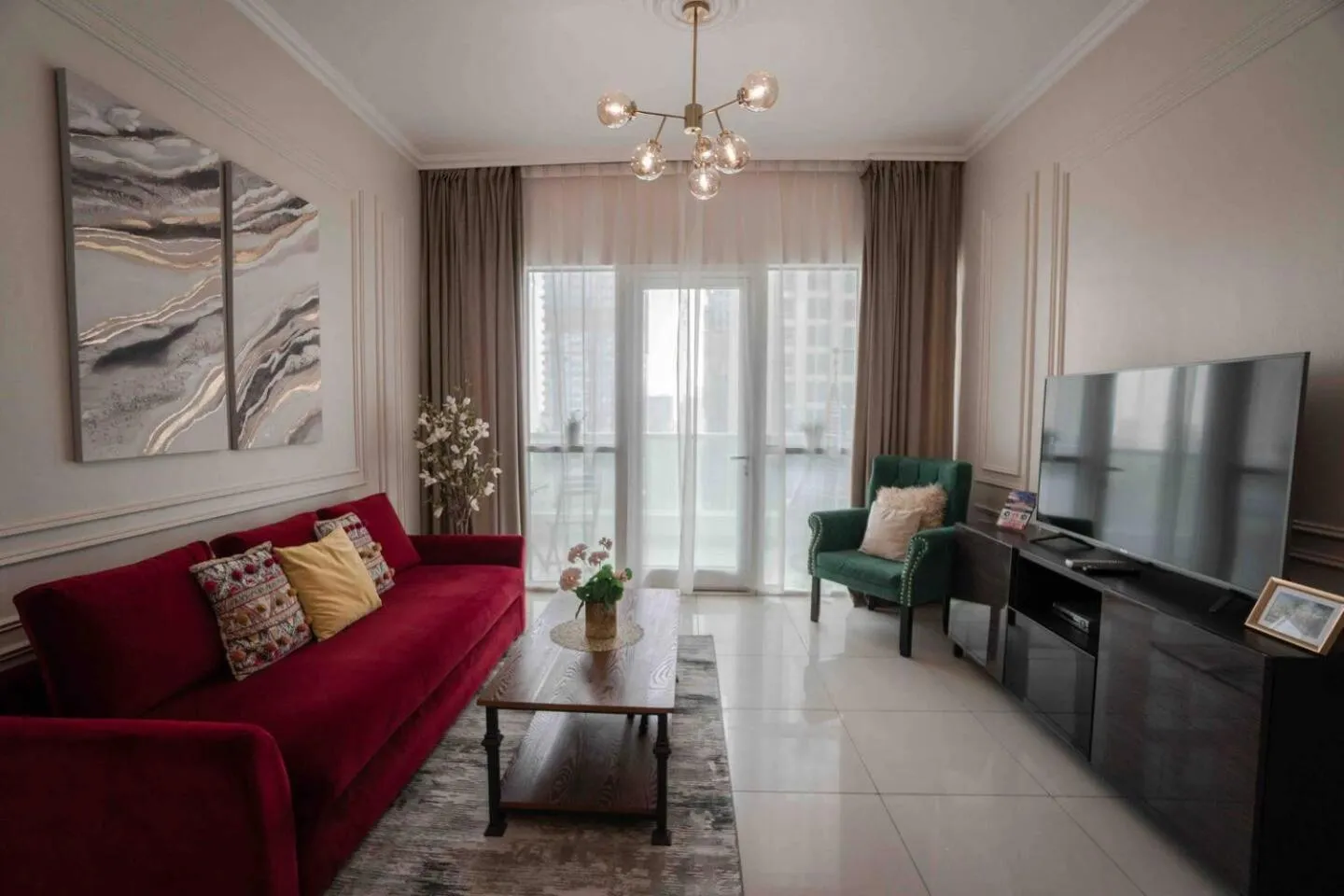 Living room in Feel Like Home Away From Home On 34th Floor