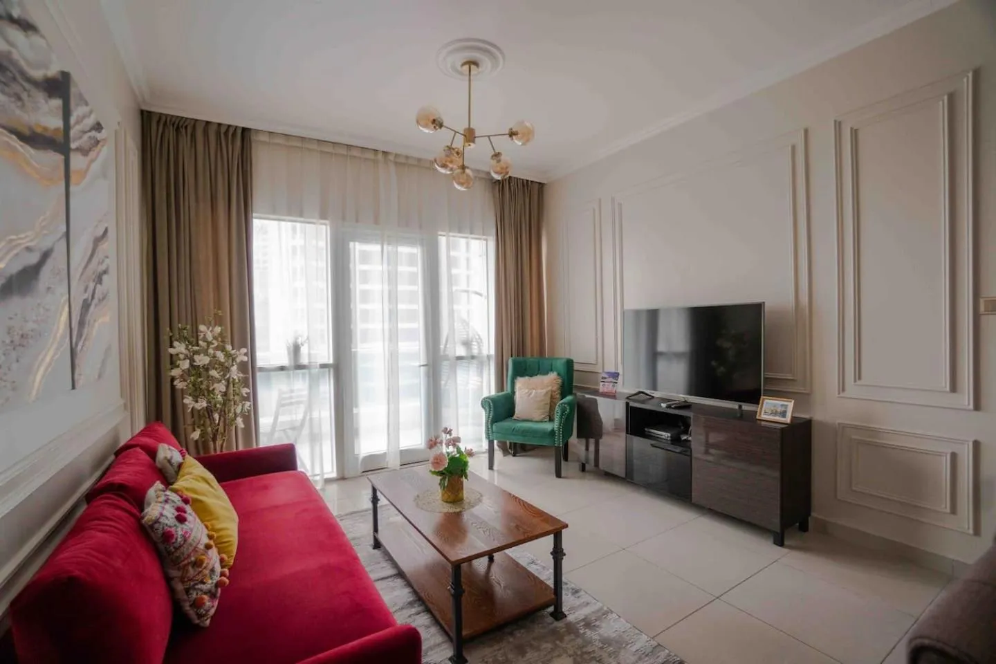 Living room in Feel Like Home Away From Home On 34th Floor