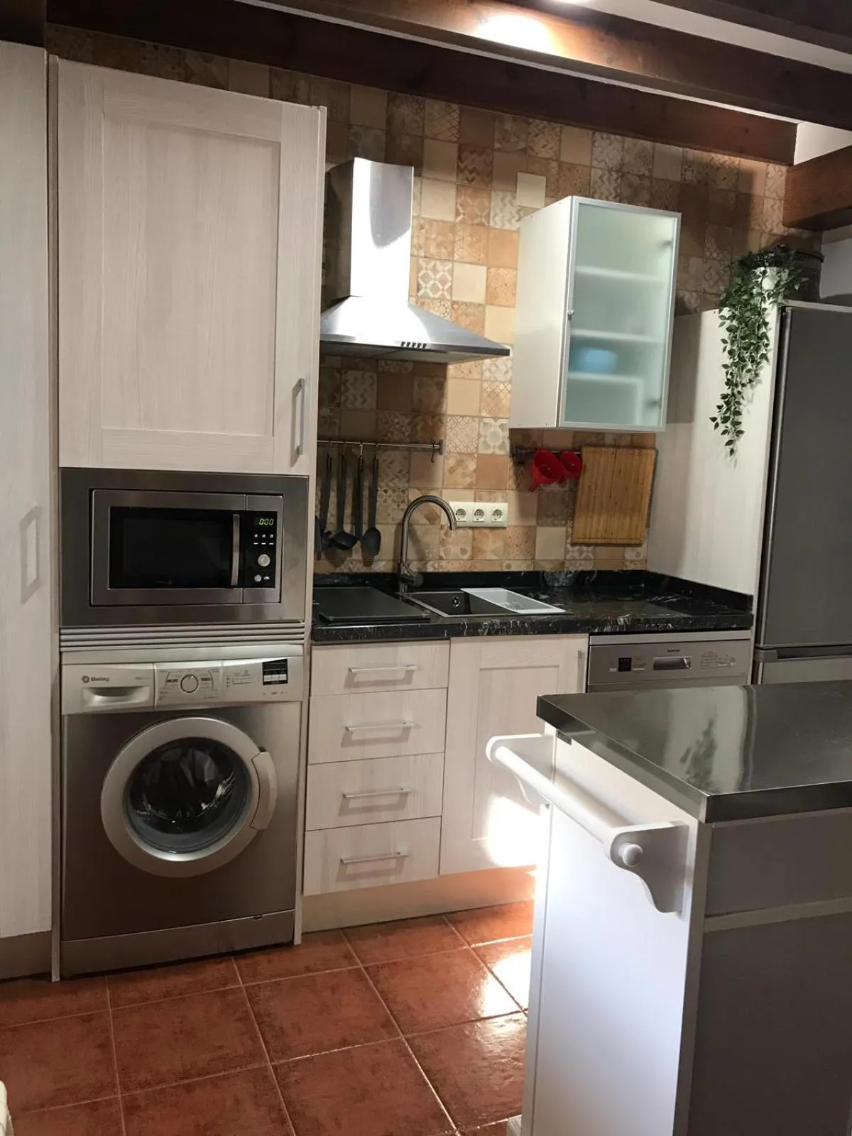 Communal kitchen in La Posada de Abanillas