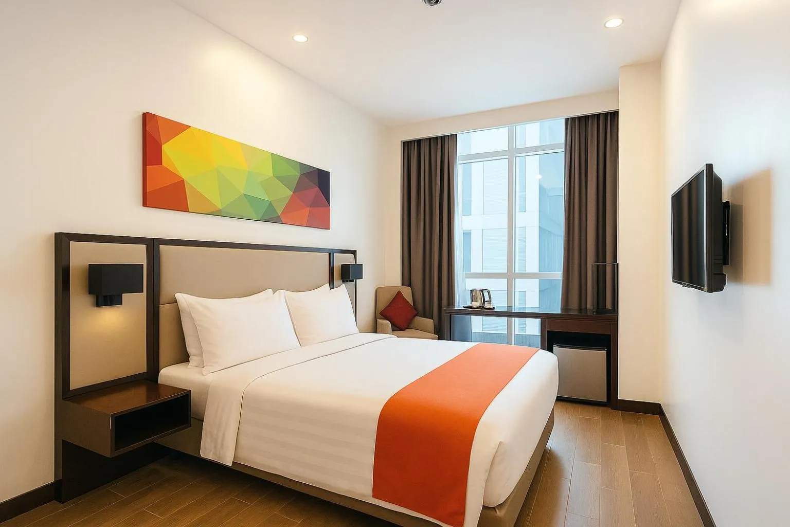 Bed in Hotel Lucky Chinatown Binondo Manila