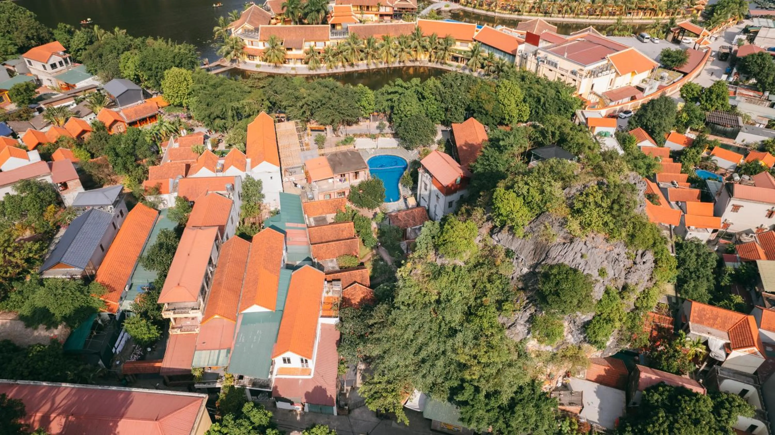 Bird's eye view in Tam Coc Lavender Homestay -Authentic Ninh Binh Experiences