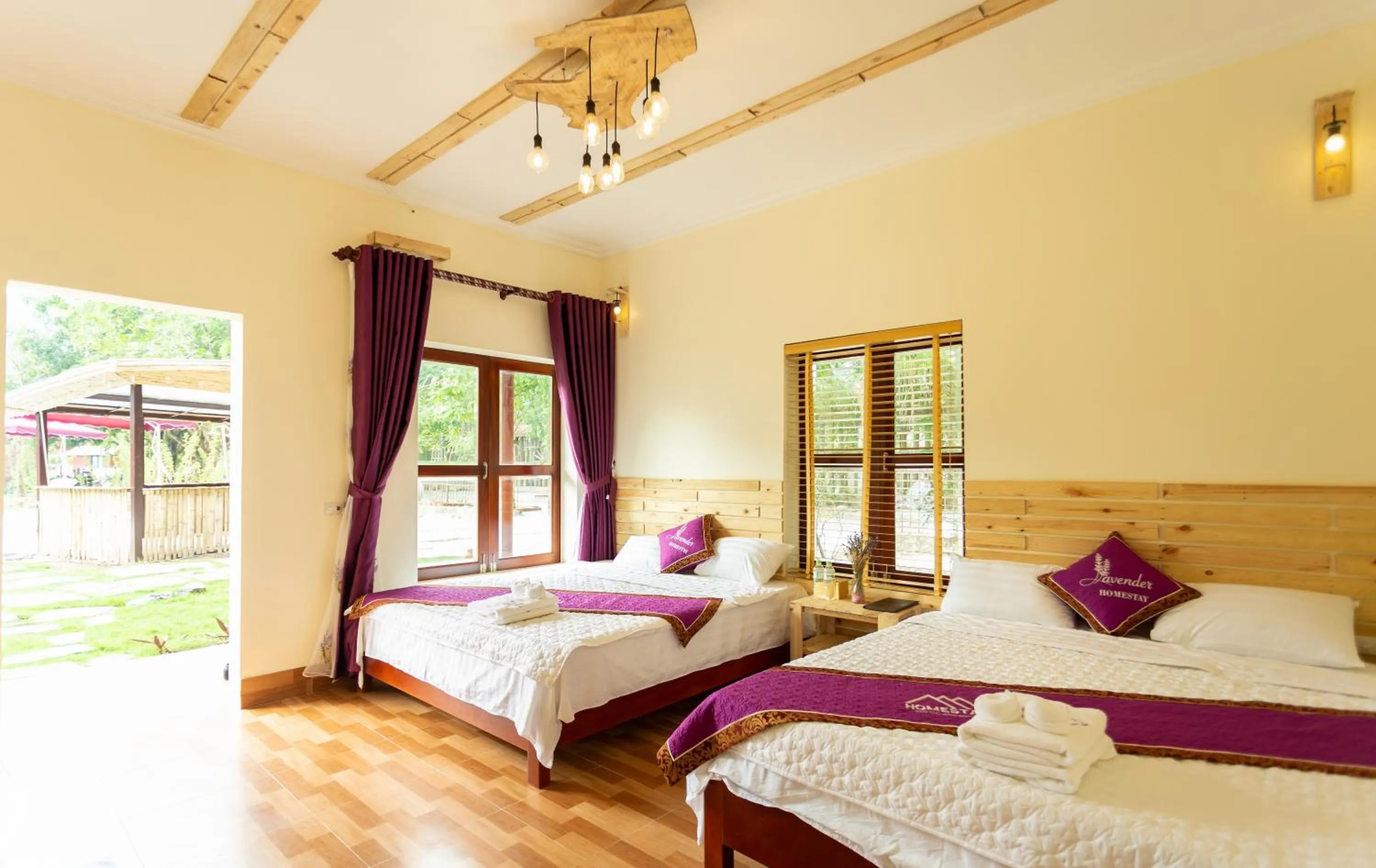 Bed in Tam Coc Lavender Homestay -Authentic Ninh Binh Experiences