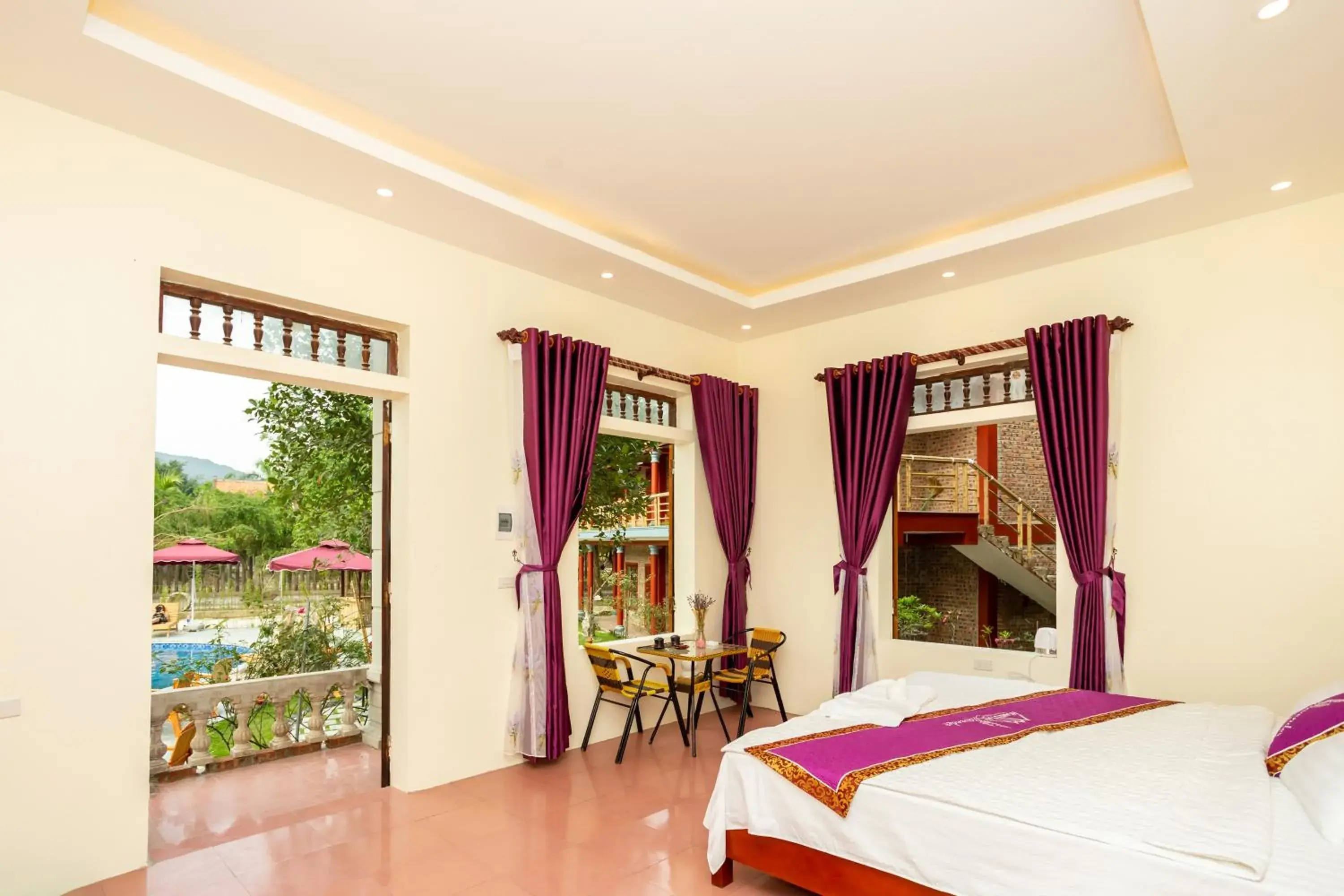 King Room with Mountain View - single occupancy in Tam Coc Lavender Homestay -Authentic Ninh Binh Experiences King Room with Mountain View - single occupancy in Tam Coc Lavender Homestay -Authentic Ninh Binh Experiences