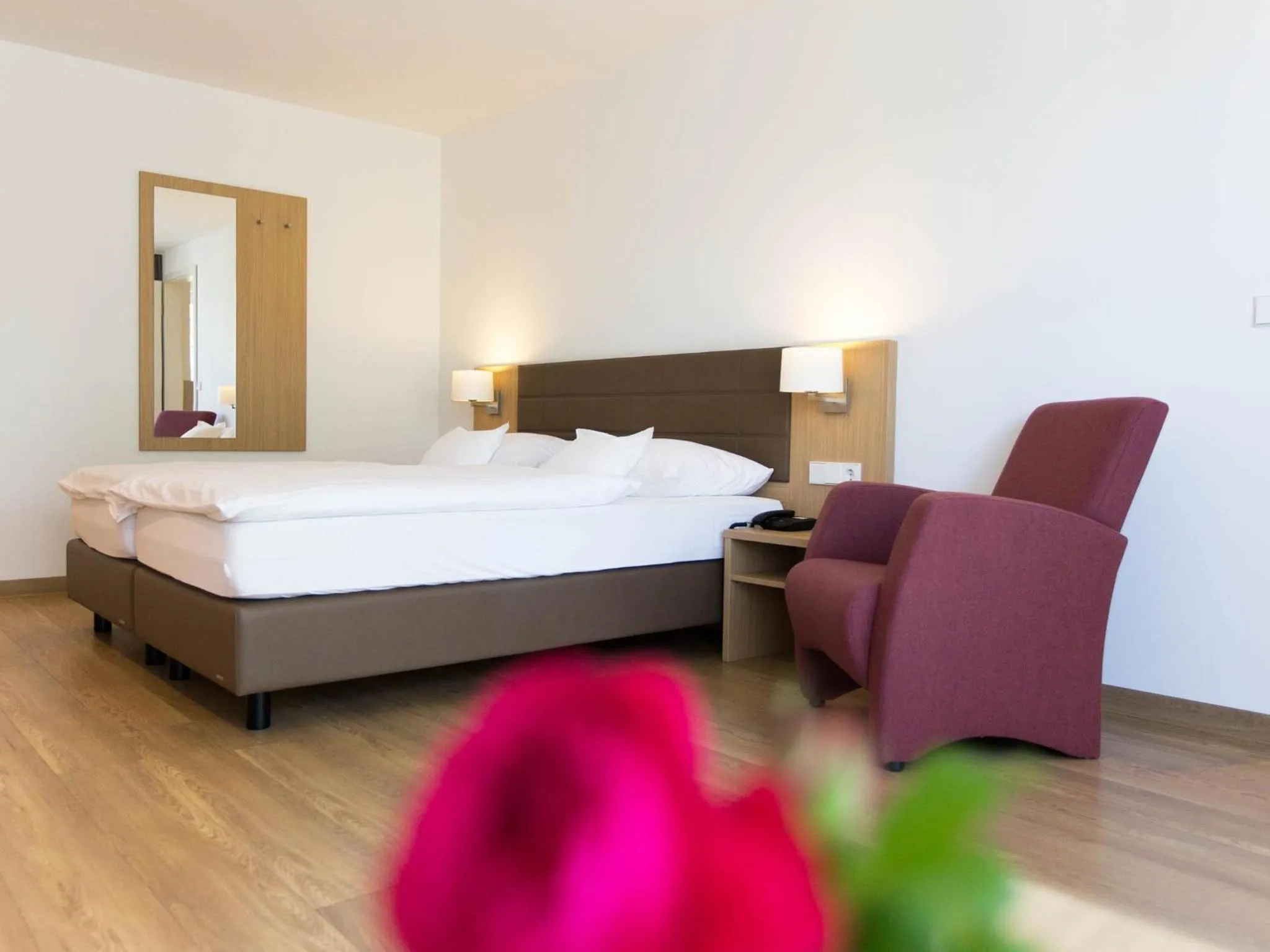 Bed in Hotel Seepark Garni