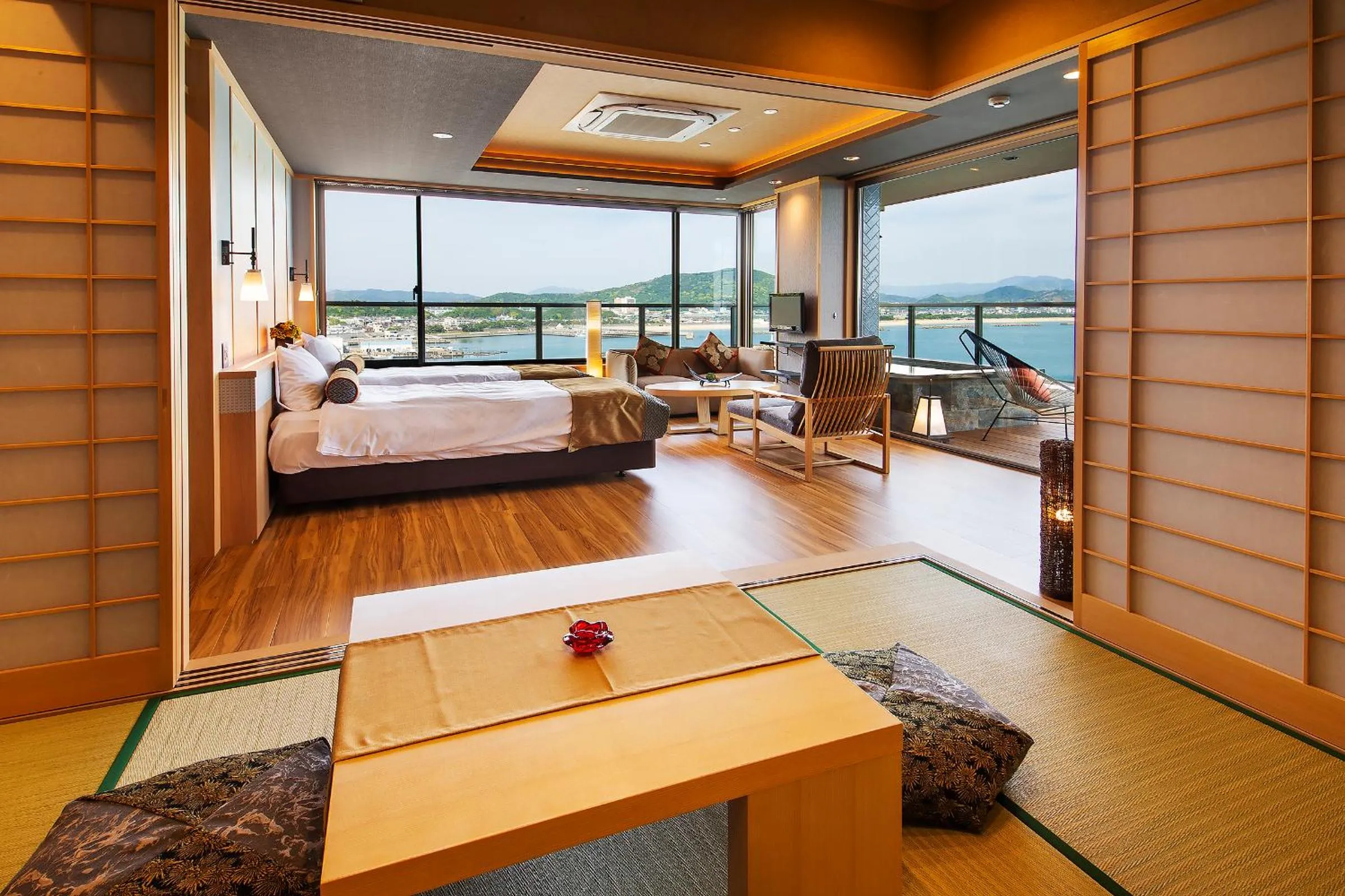 Living room, Bed in Manpa Resort