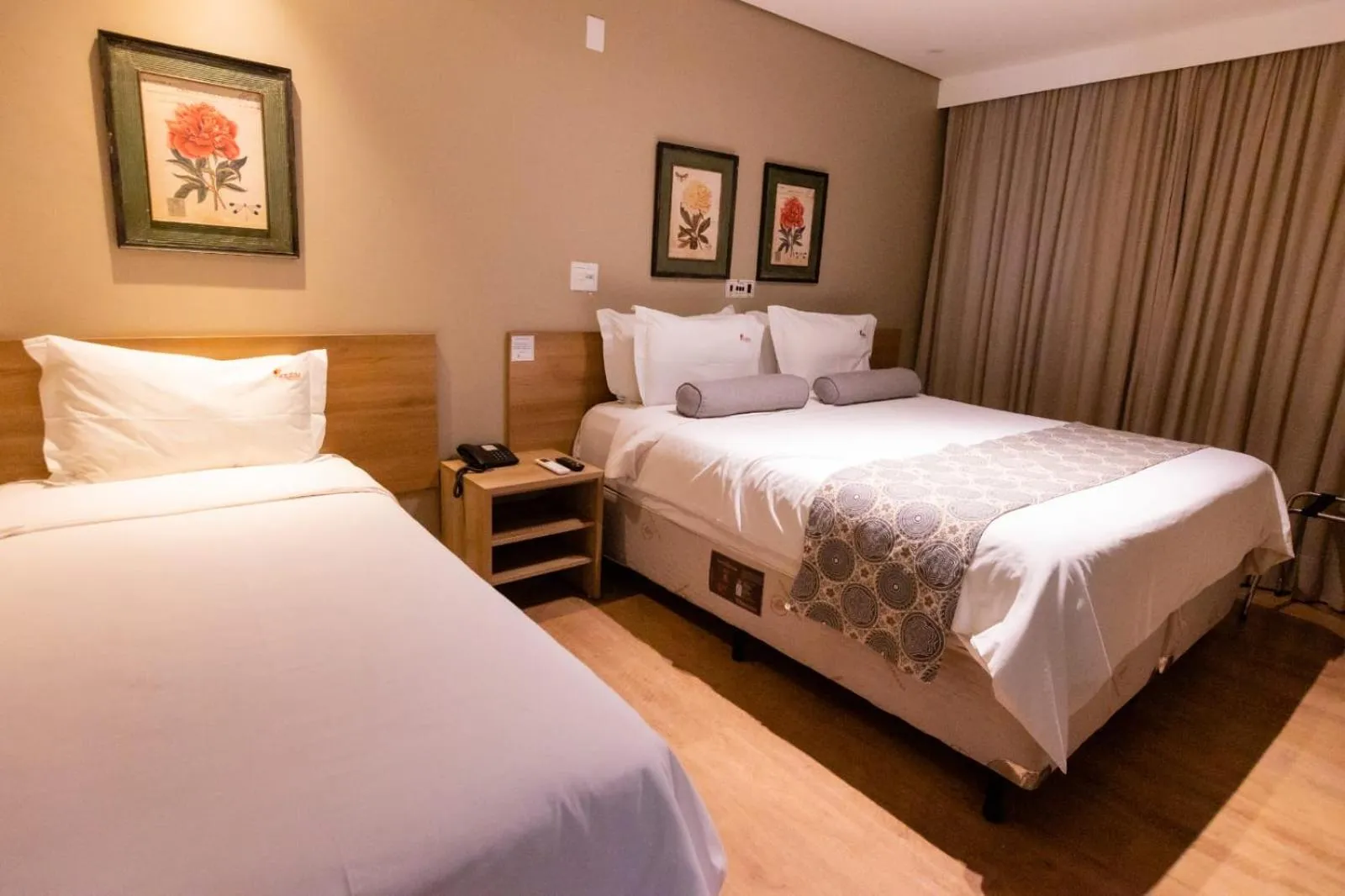 Bed in Araçatuba Plaza Hotel