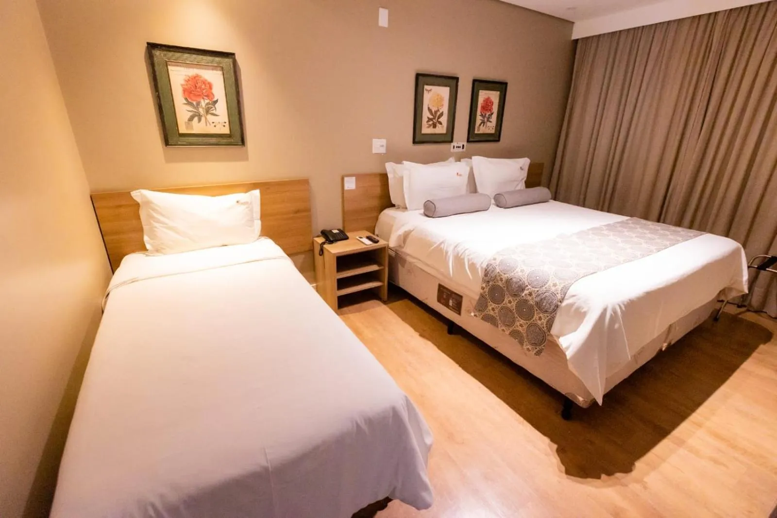 Bed in Araçatuba Plaza Hotel