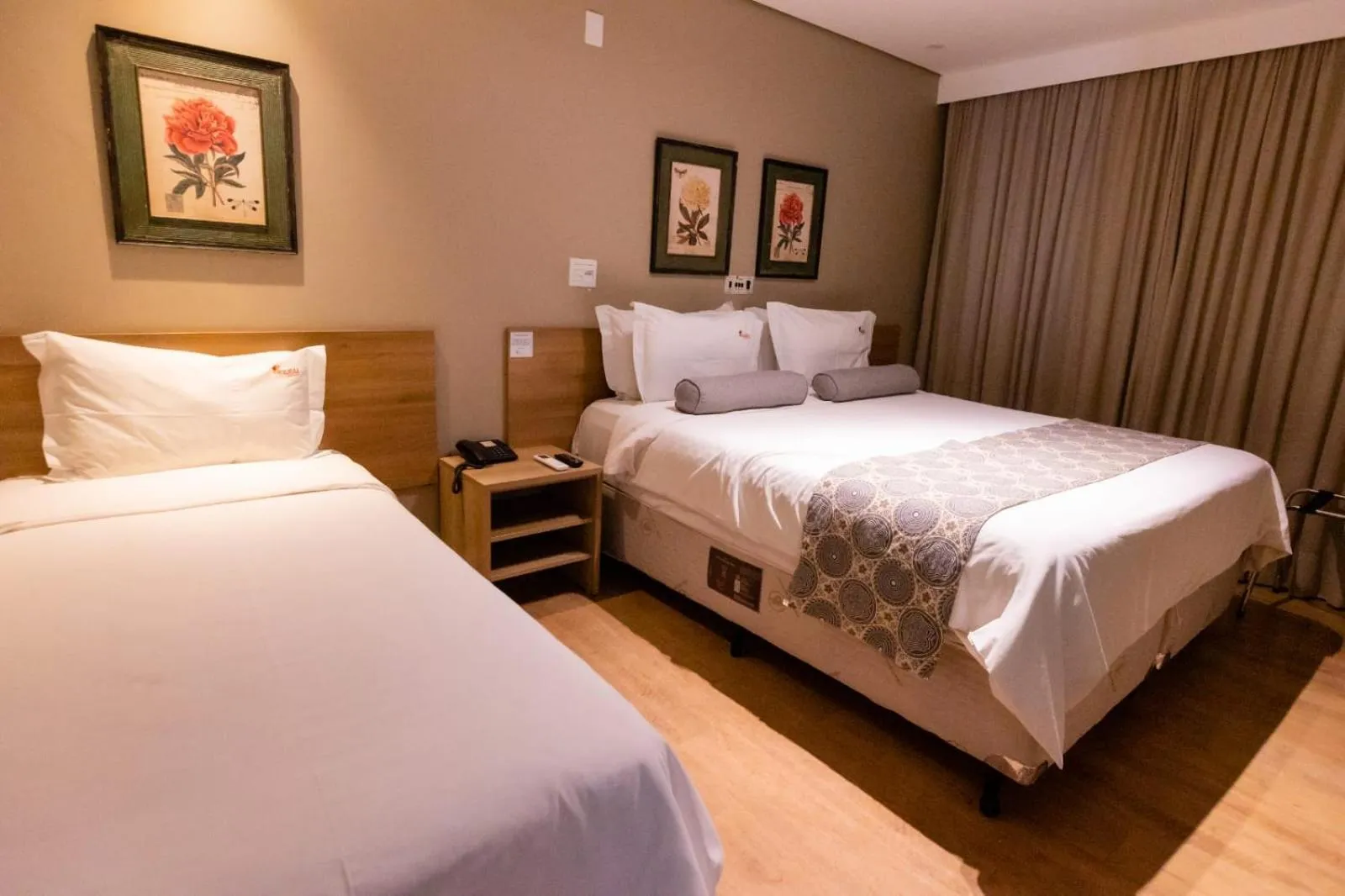 Bed in Araçatuba Plaza Hotel