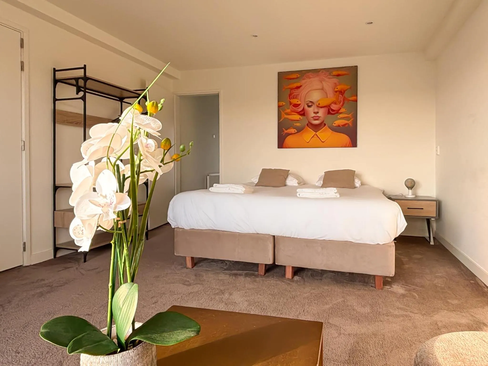 Bedroom, Bed in VISSERSLUST Rooms, Apartments and Houseboats