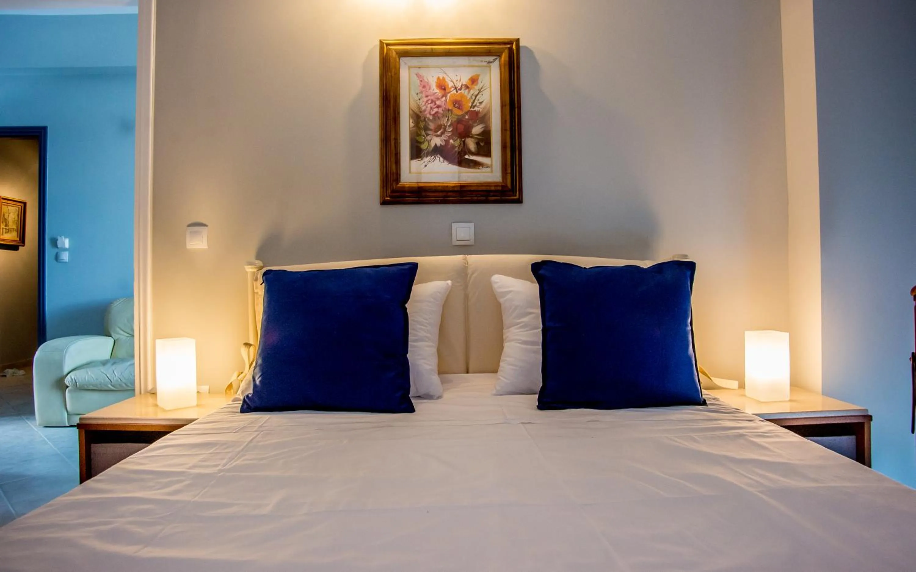 Bed in Xenia Ionis luxury apartments