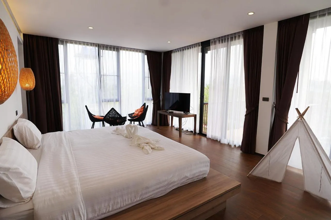 Bed in Hug Jang Loei Garden & Resort