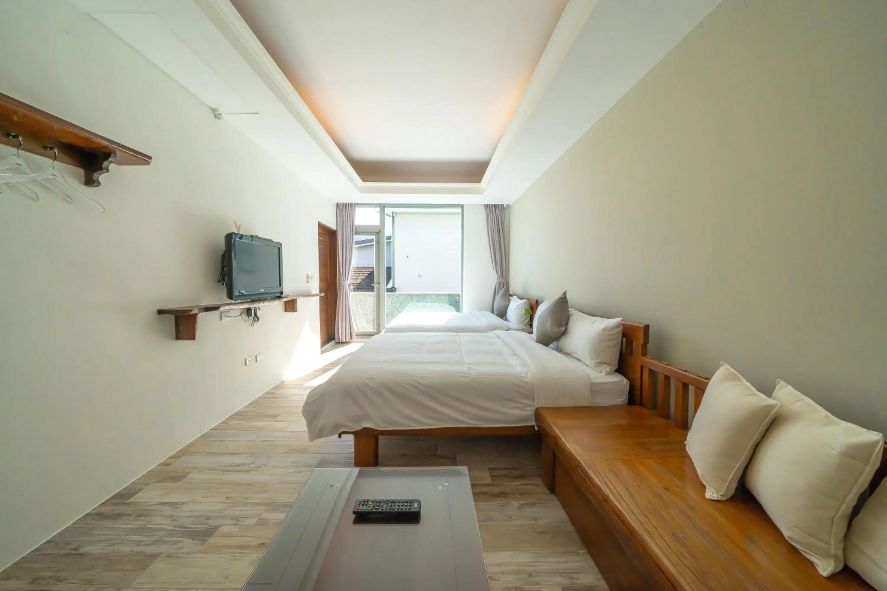 Bed in 美麗晨曦民宿-附停車位 近慈濟