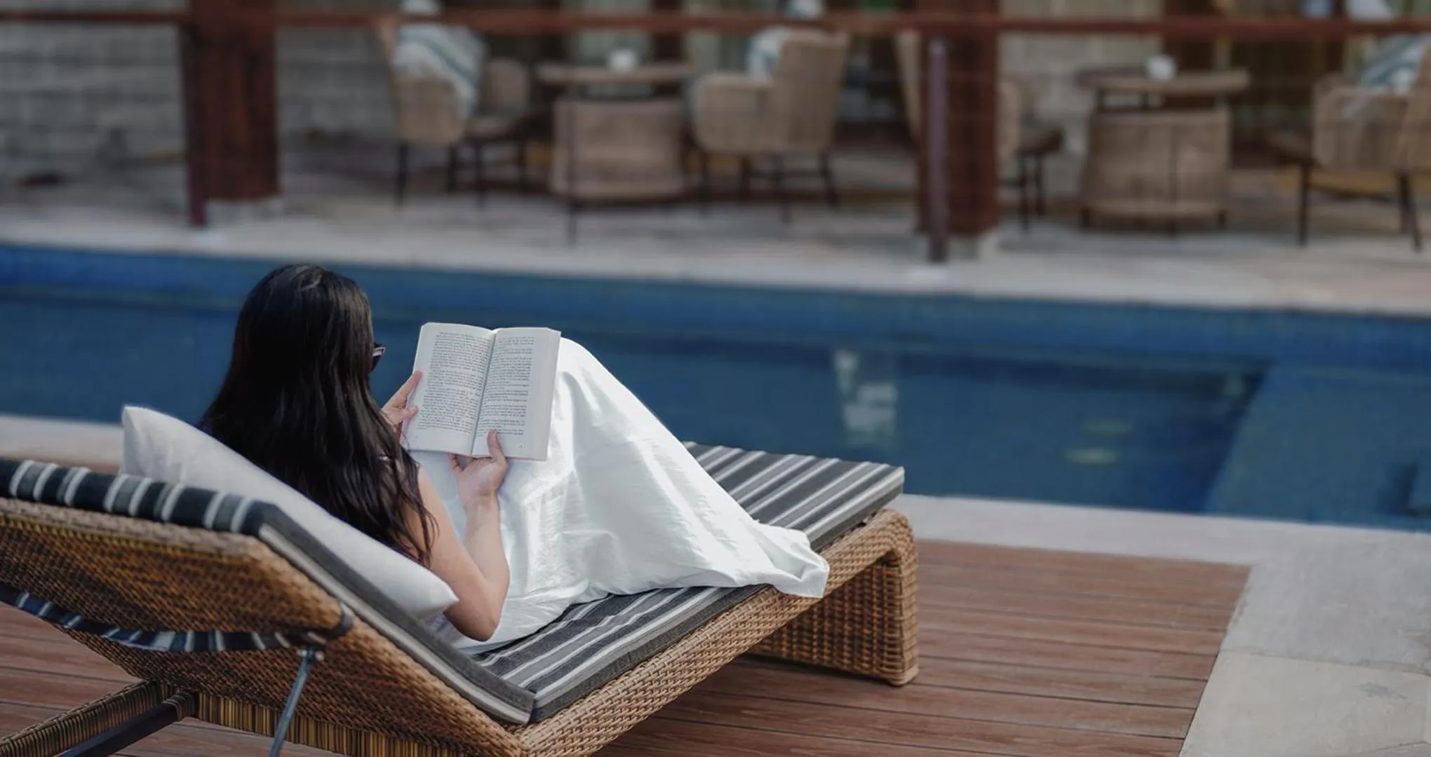 Pool view in Aahana Resort - Jim Corbett