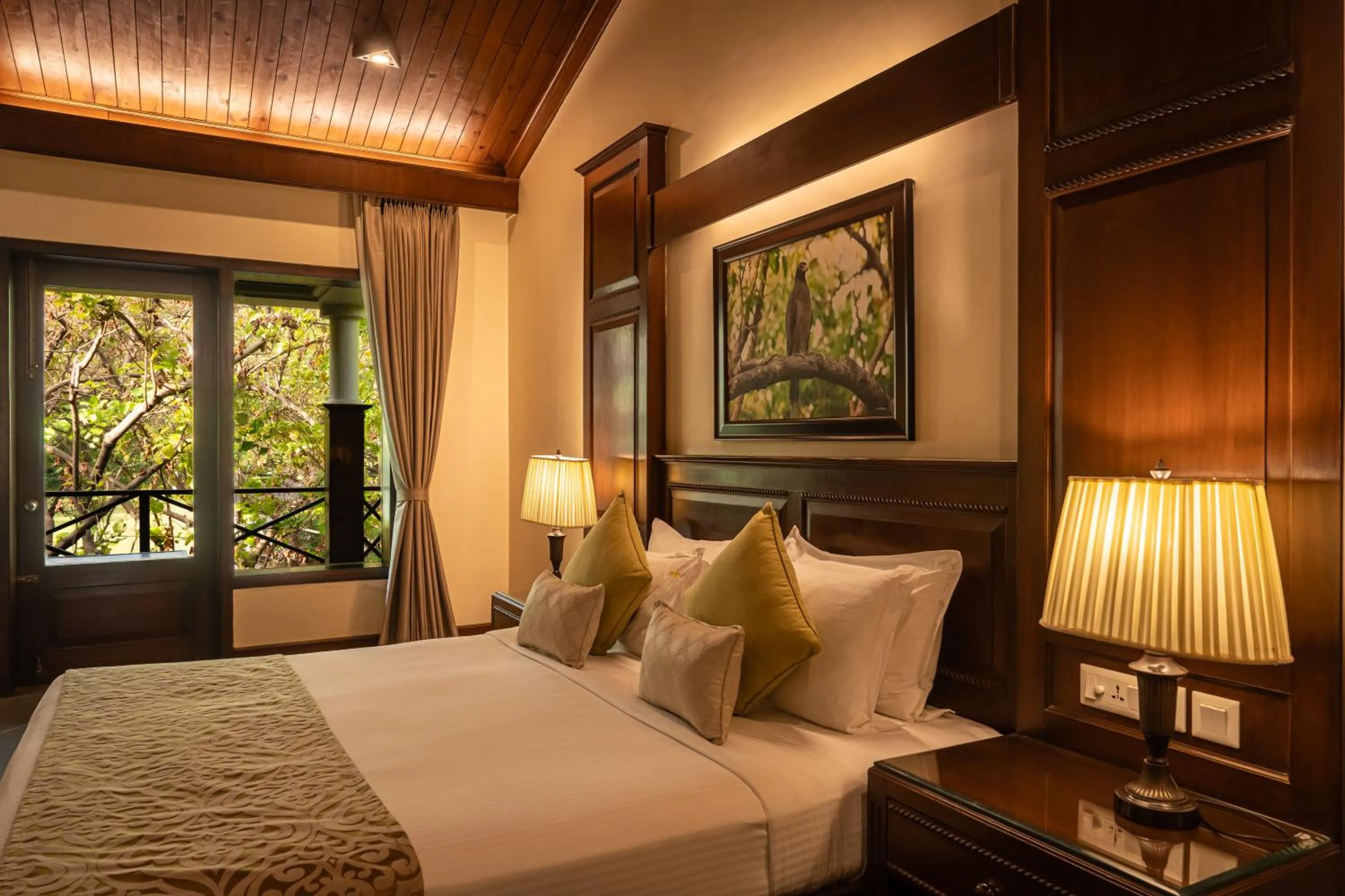 Bedroom, Bed in Aahana Resort - Jim Corbett