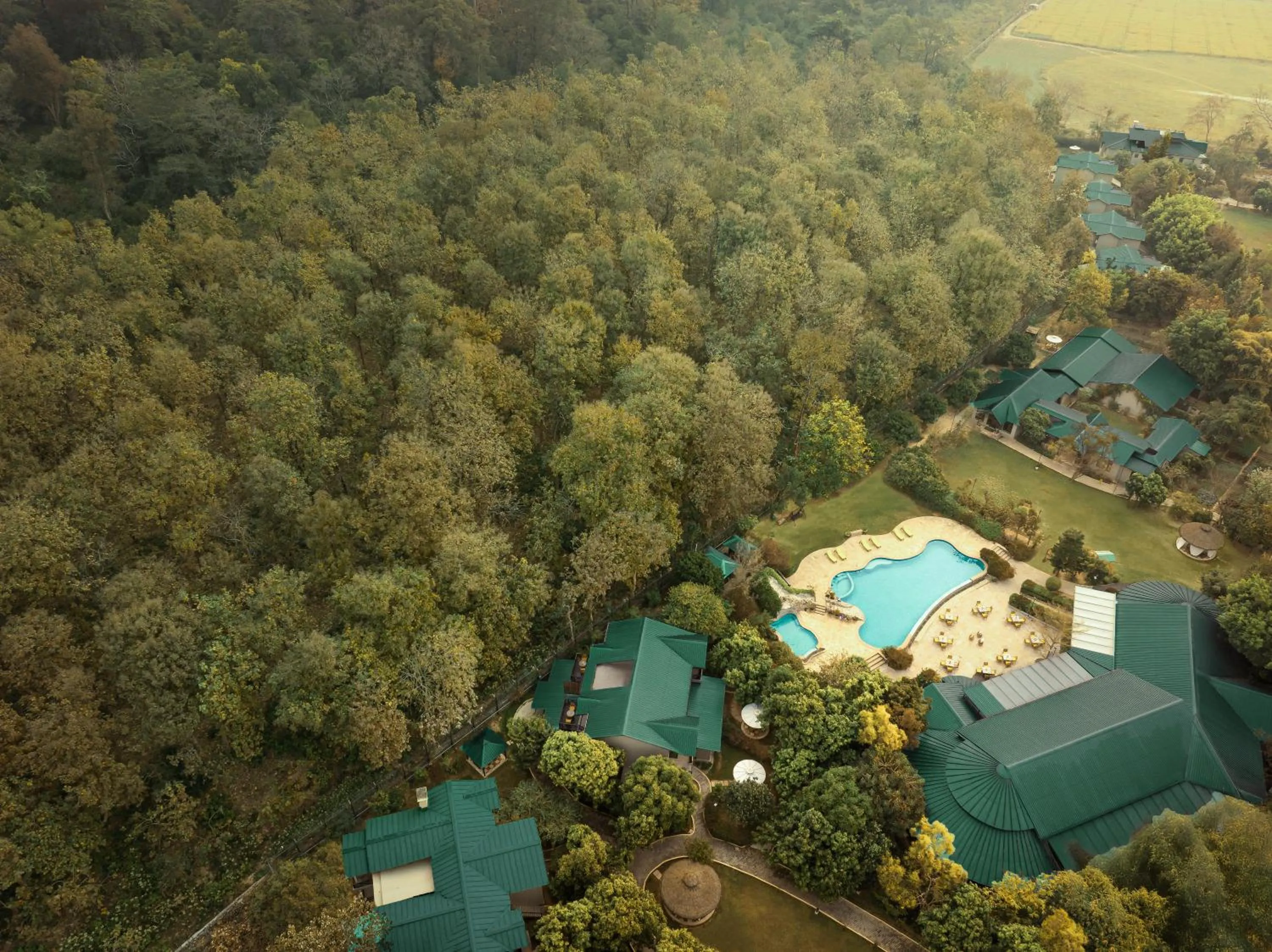 Property building in Aahana Resort - Jim Corbett