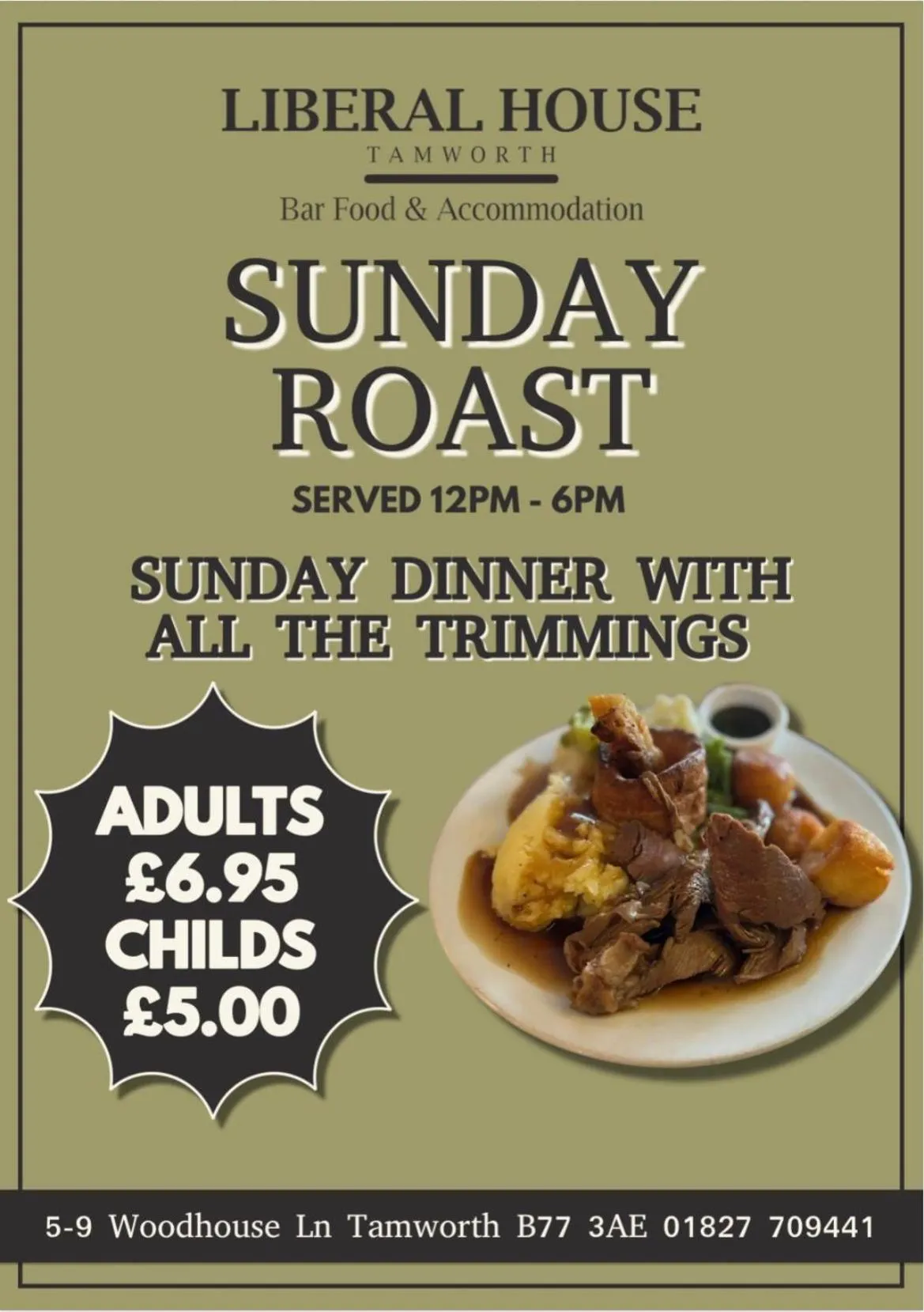 Restaurant/places to eat in Liberal House Tamworth