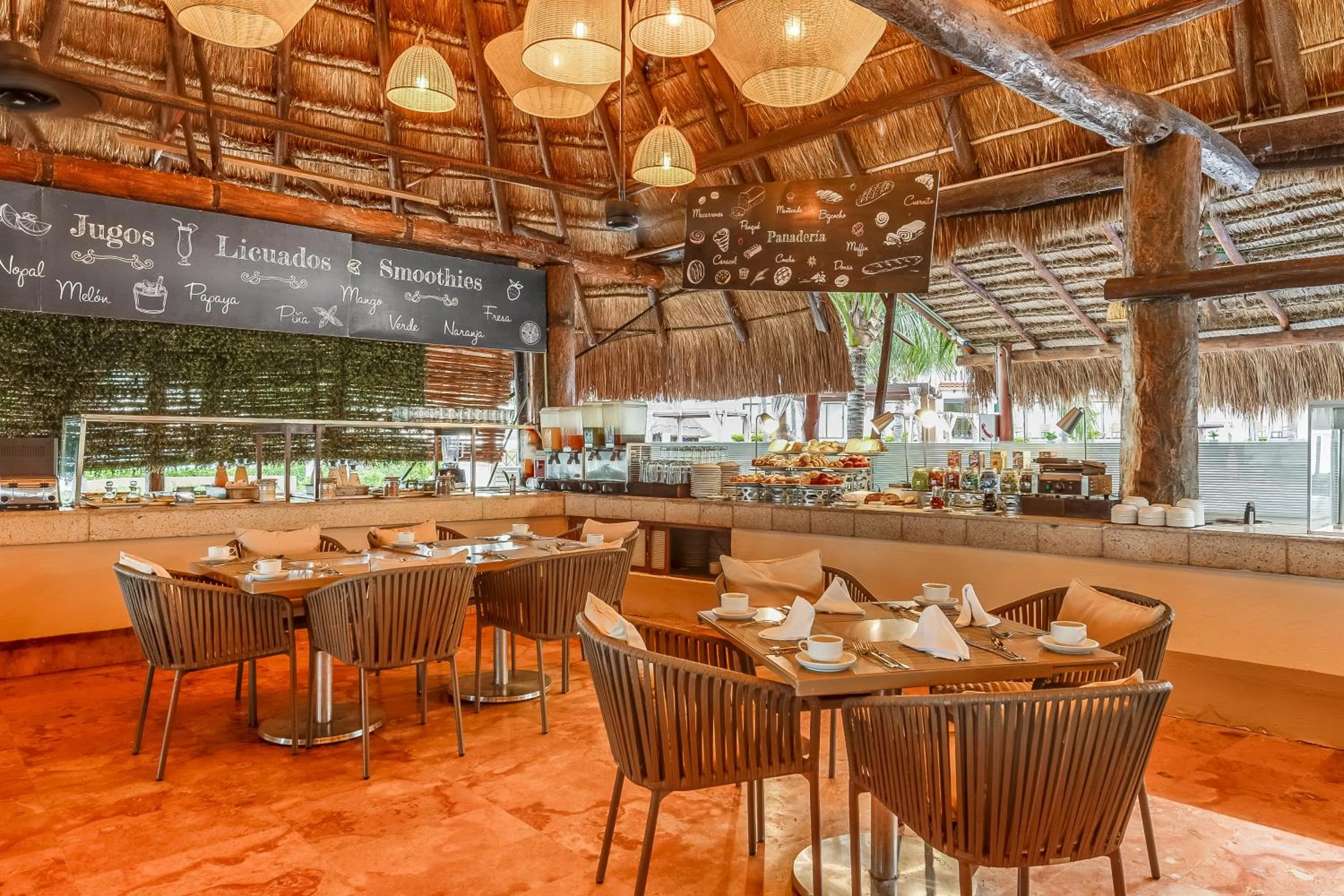 Buffet breakfast in Fiesta Americana Cancun Villas