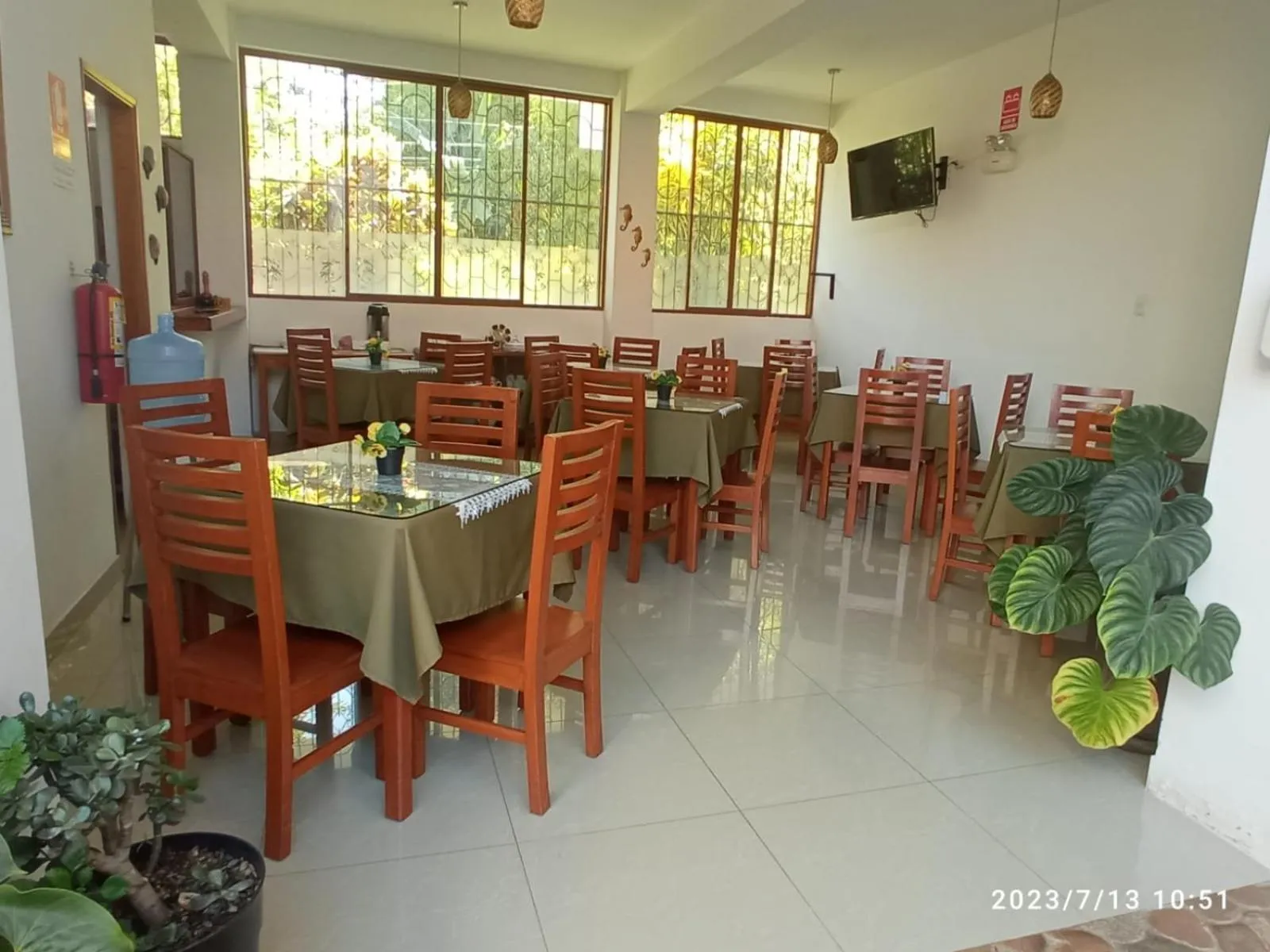 Dining area in Posada del Angel Hotel