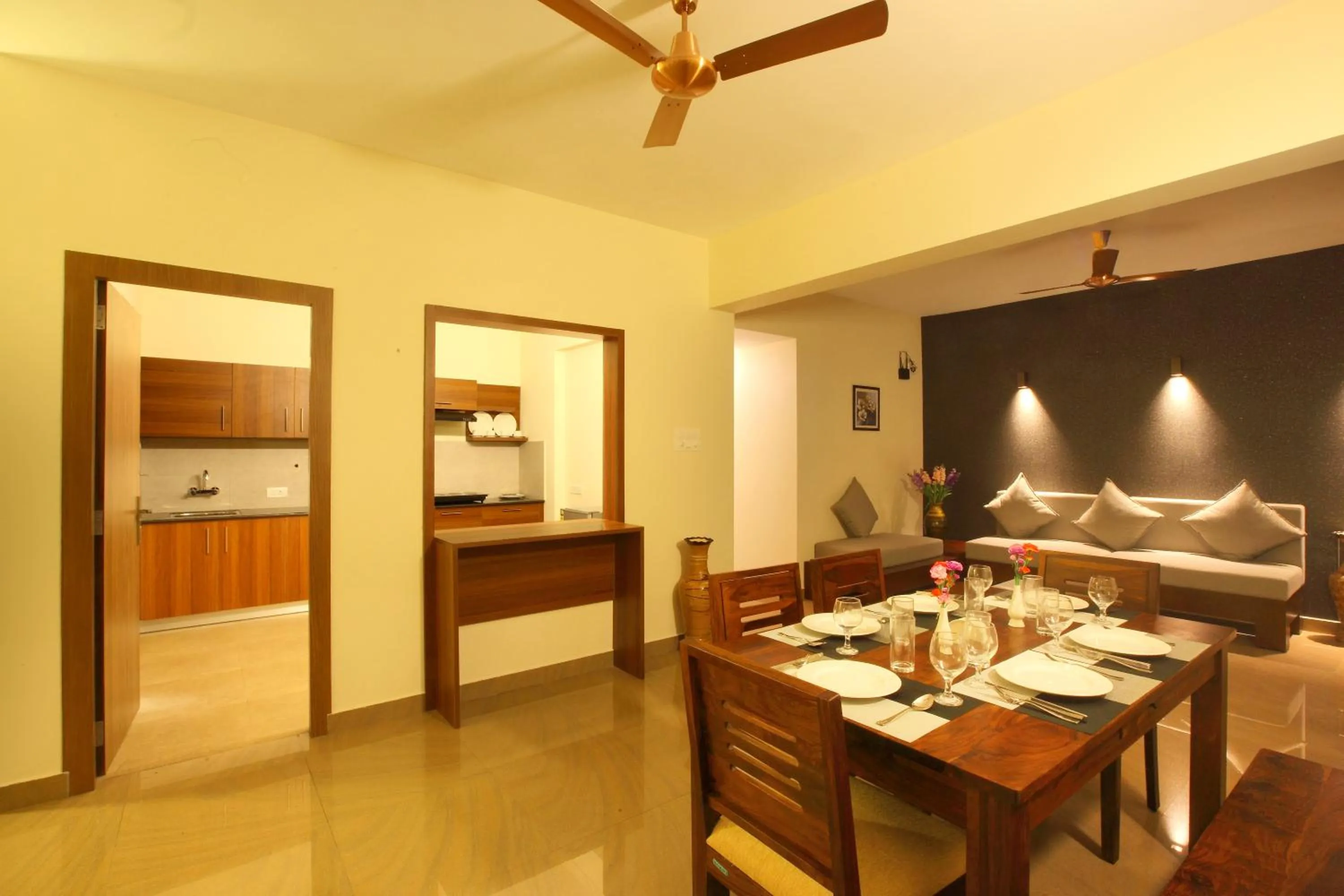 Dining area in Laimar Suites
