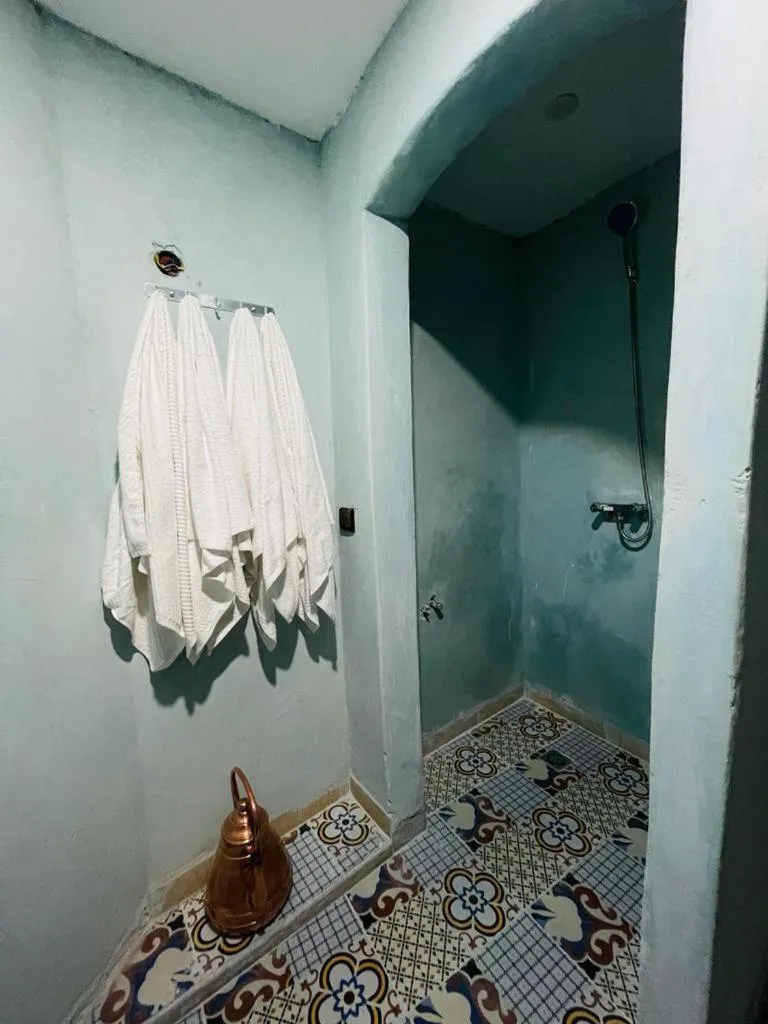 Shower, Bed in Tizi Maison d'Hôtes