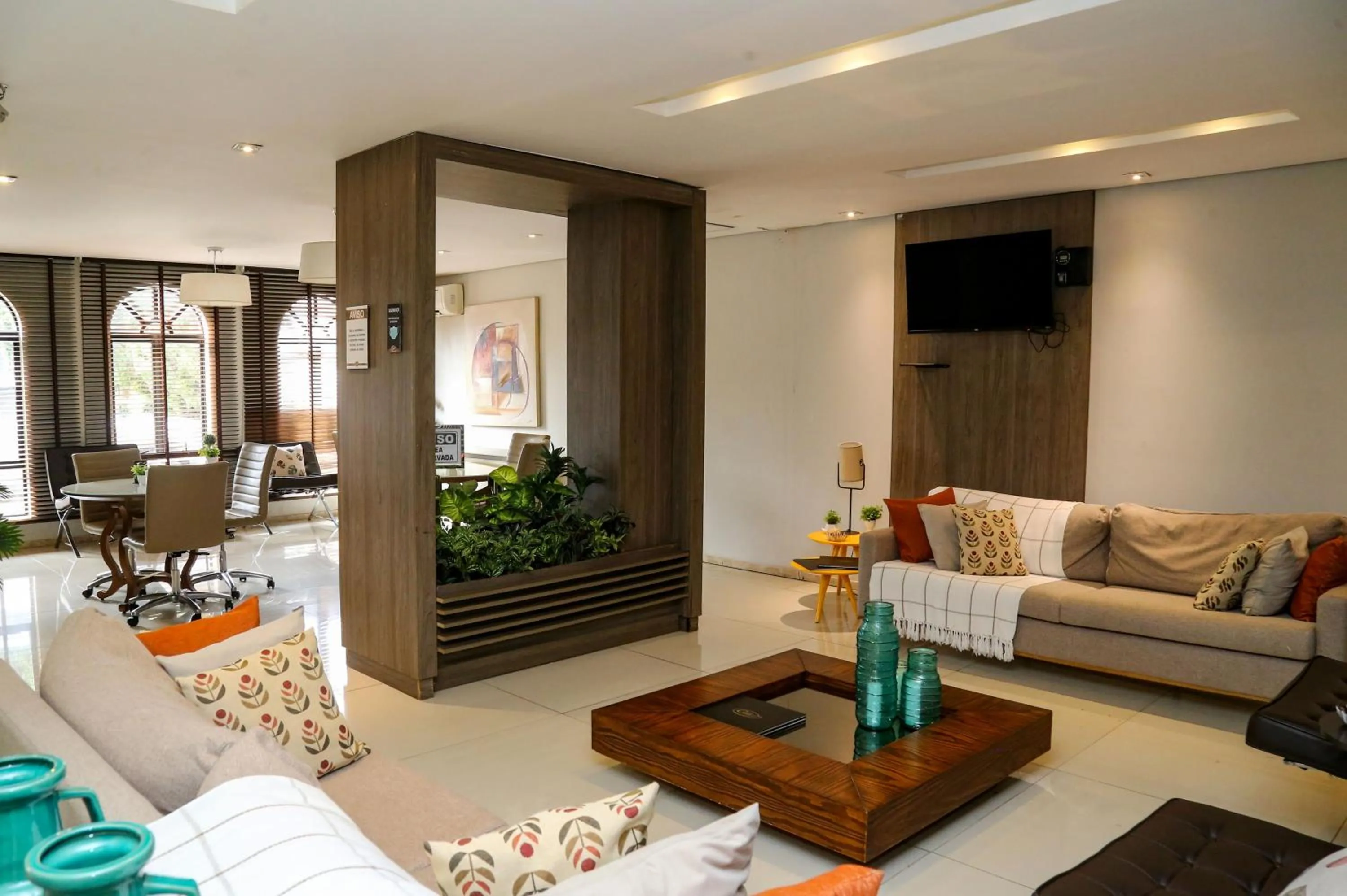 Lobby or reception in Class Hotel Guaxupé