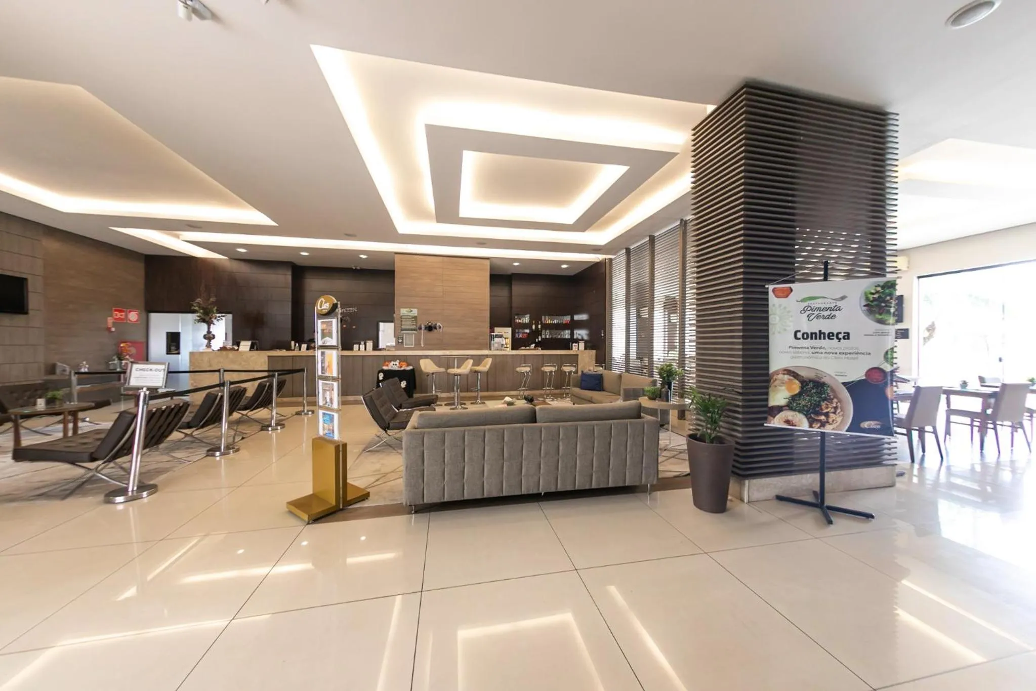 Lobby or reception in Class Hotel Guaxupé