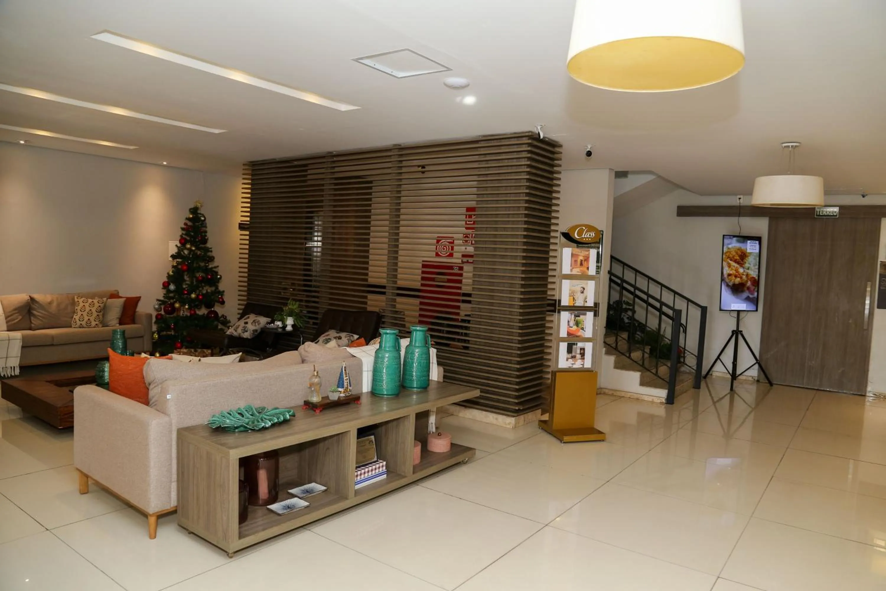 Lobby or reception in Class Hotel Guaxupé