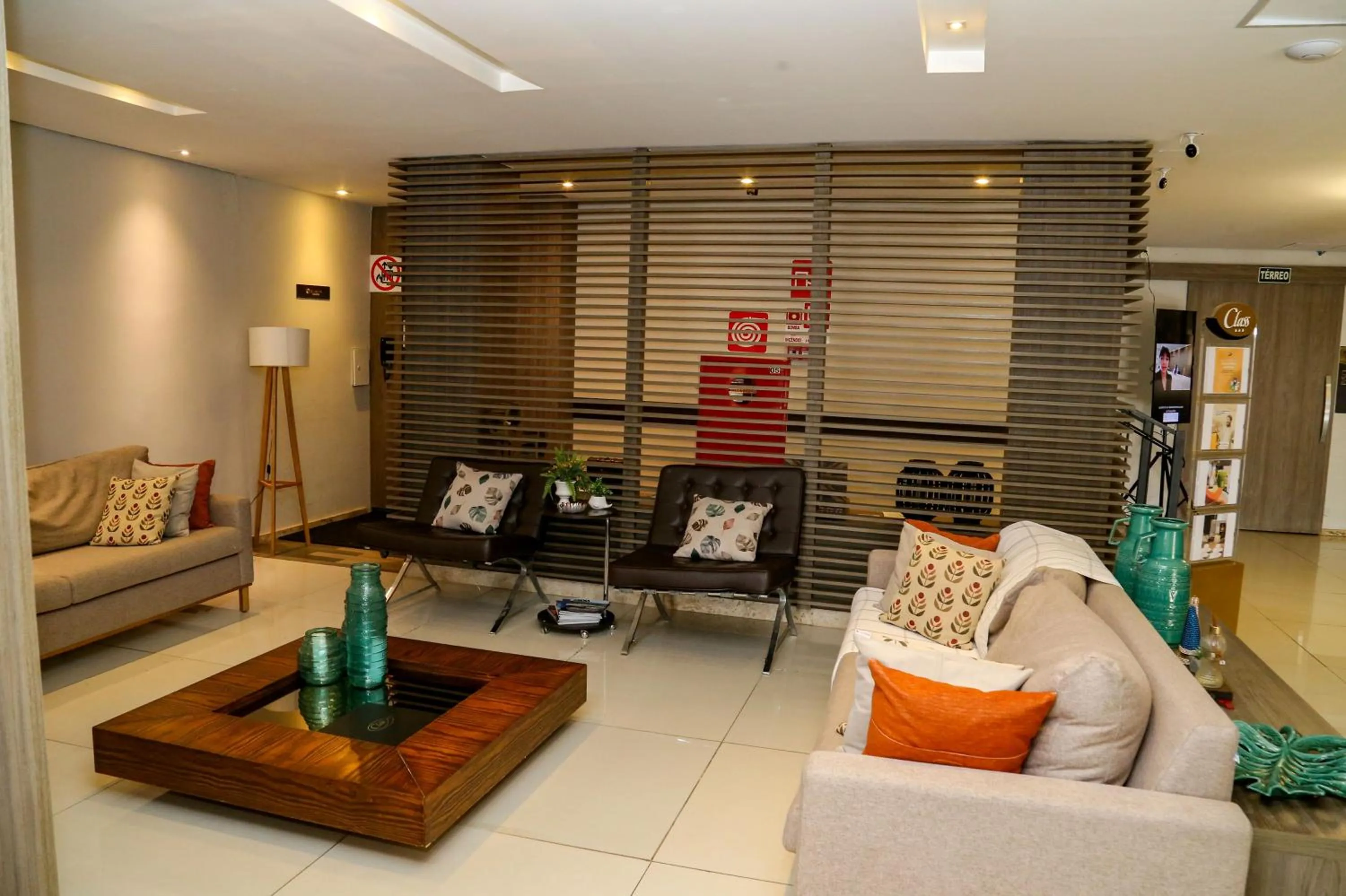 Lobby or reception in Class Hotel Guaxupé