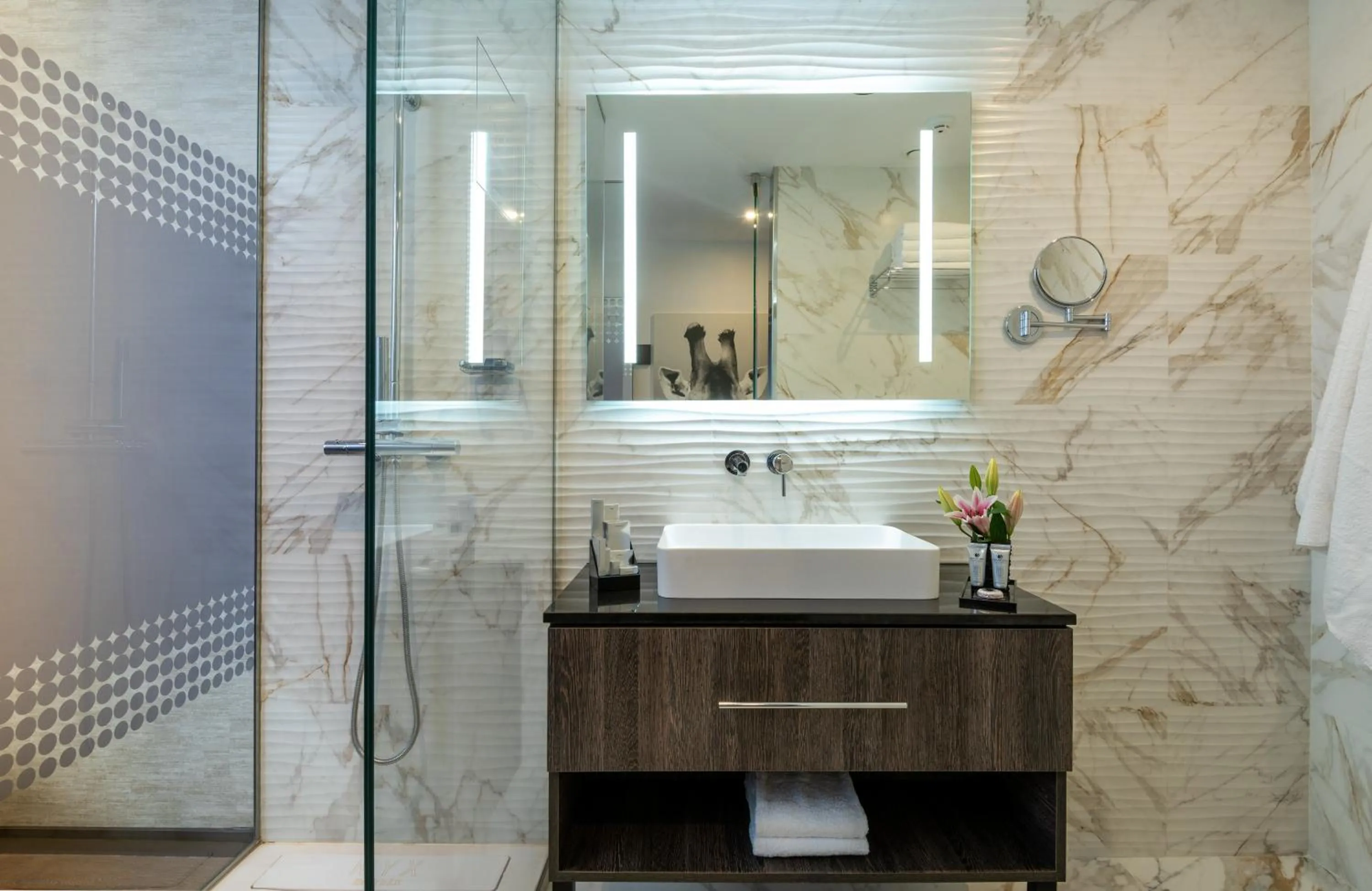 Bathroom in NYX Hotel Bilbao by Leonardo Hotels