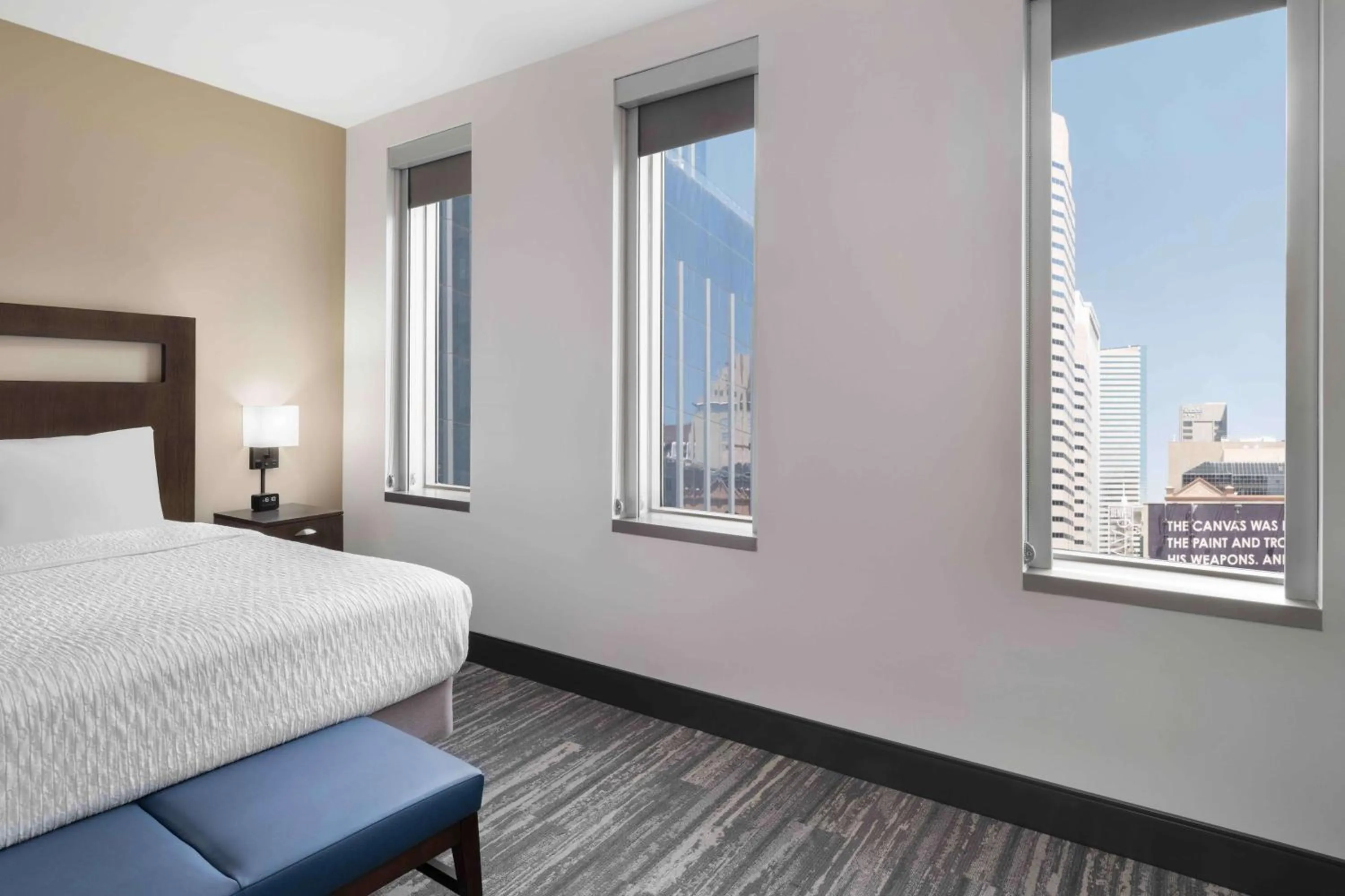 Bed in Hampton Inn & Suites Denver Downtown Convention Center