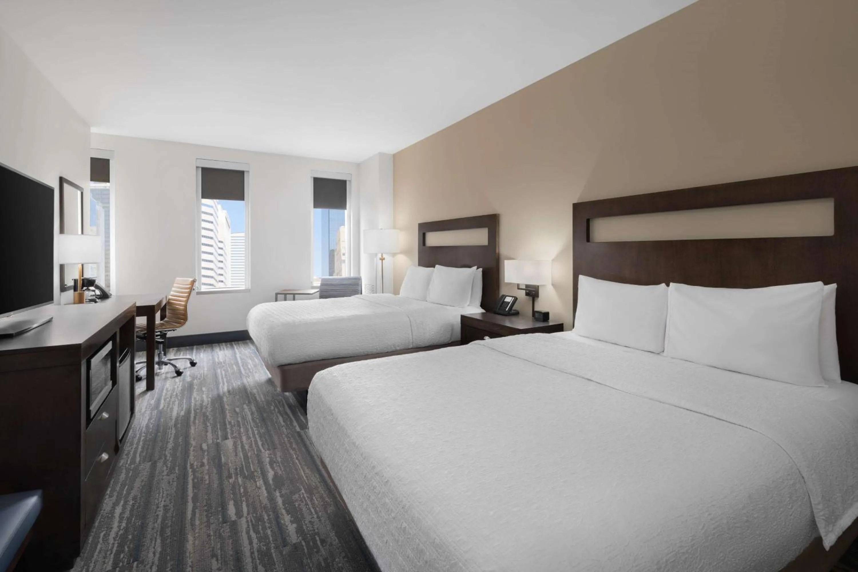 Bed in Hampton Inn & Suites Denver Downtown Convention Center